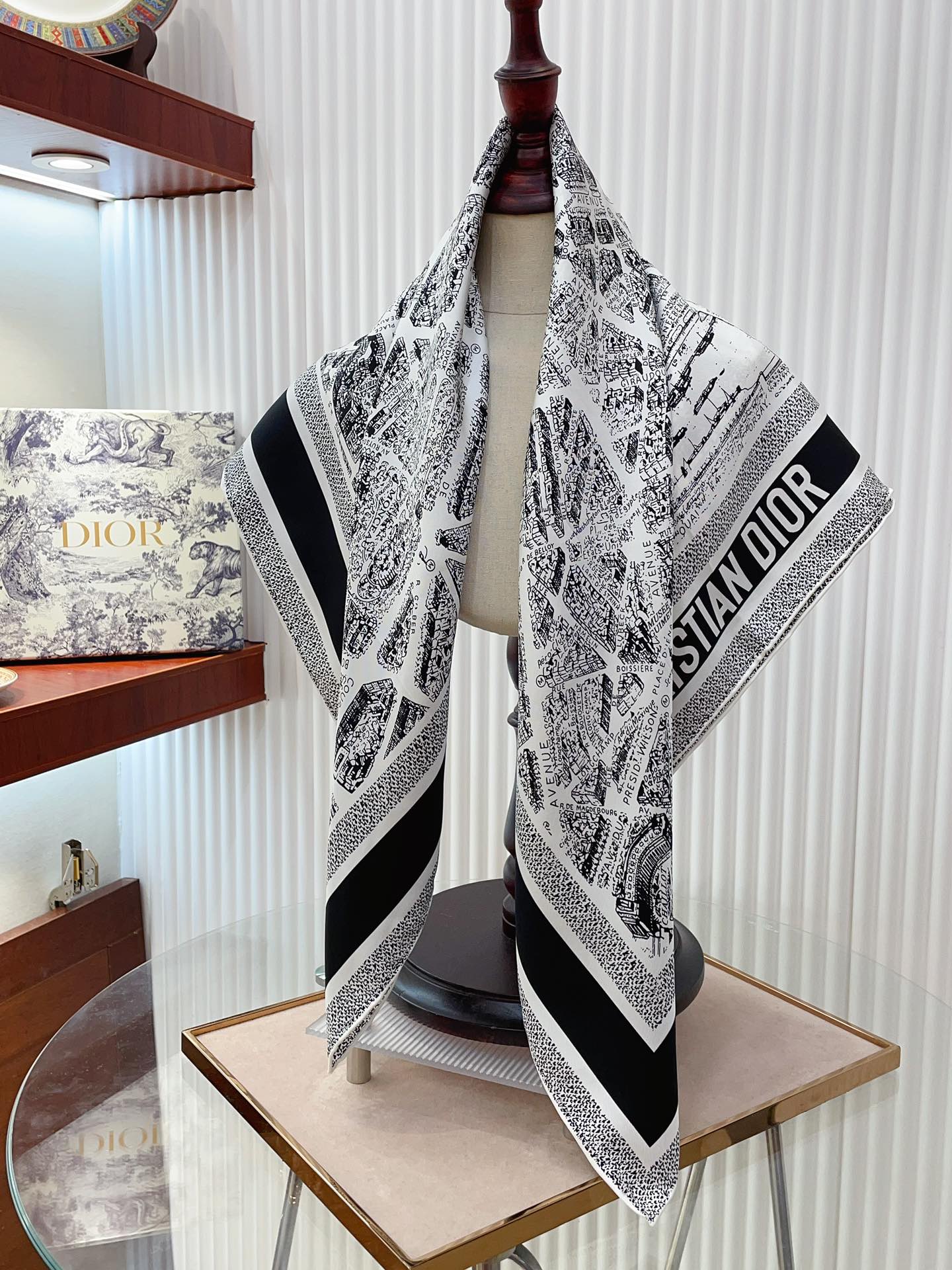 Streetwear Scarf Dior 328810 size:90*90cm - vstockx