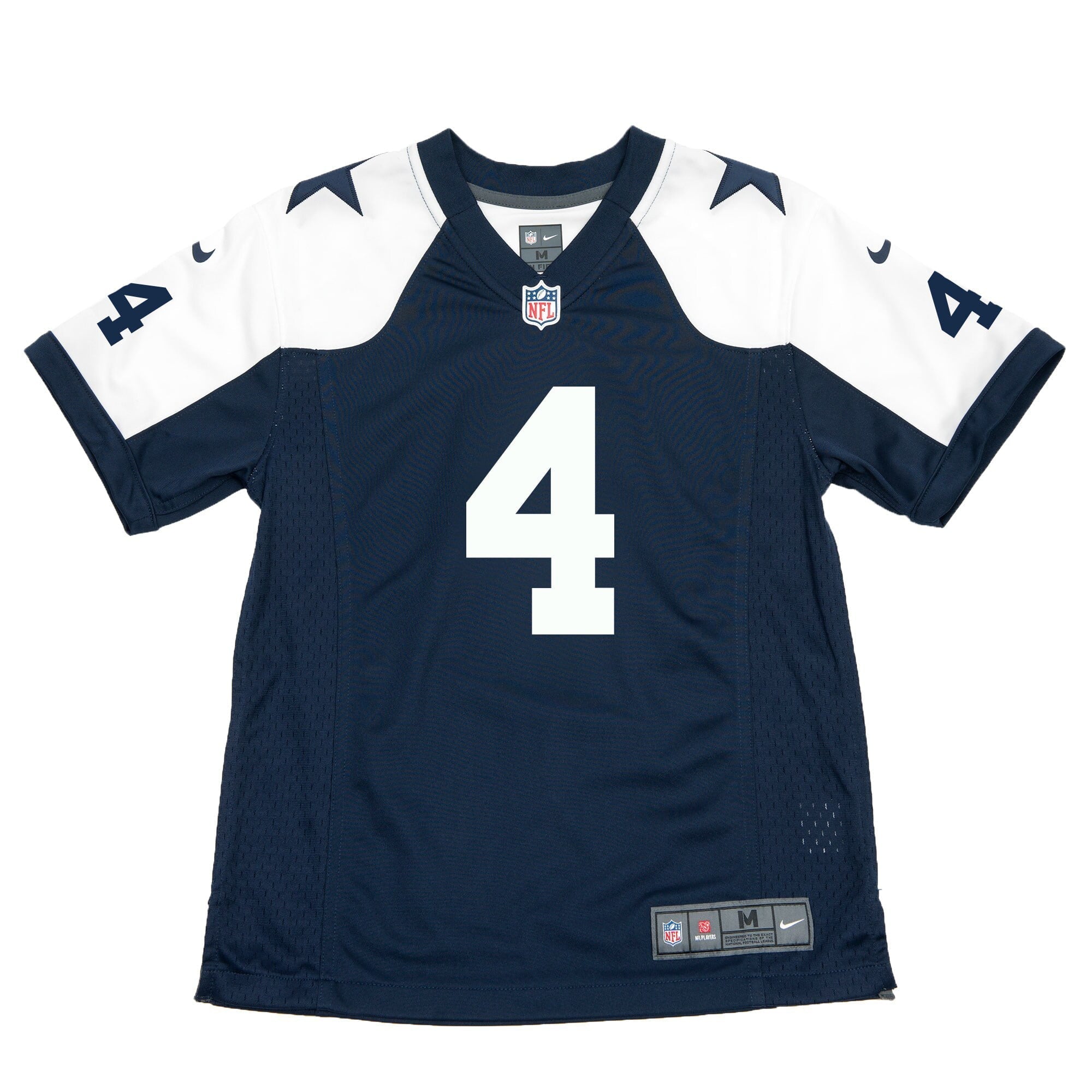 Youth Nike Dak Prescott Navy Dallas Cowboys Throwback Game Jersey - vstockx