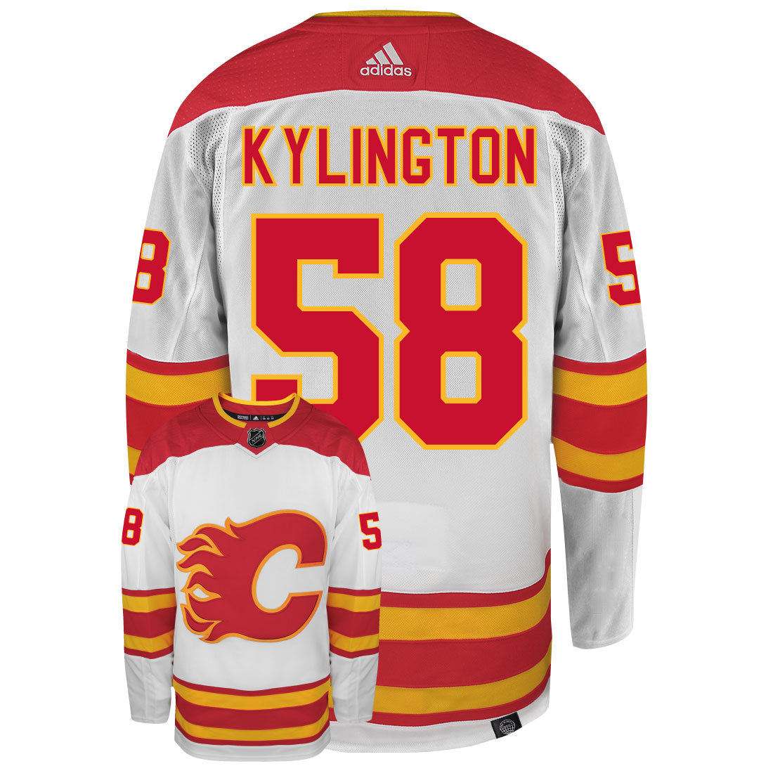 Oliver Kylington Calgary Flames Adidas Primegreen Authentic NHL Hockey Jersey - vstockx