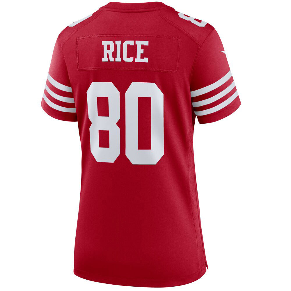 Women's San Francisco 49ers Jerry Rice Retired Player Game Jersey Scarlet - vstockx
