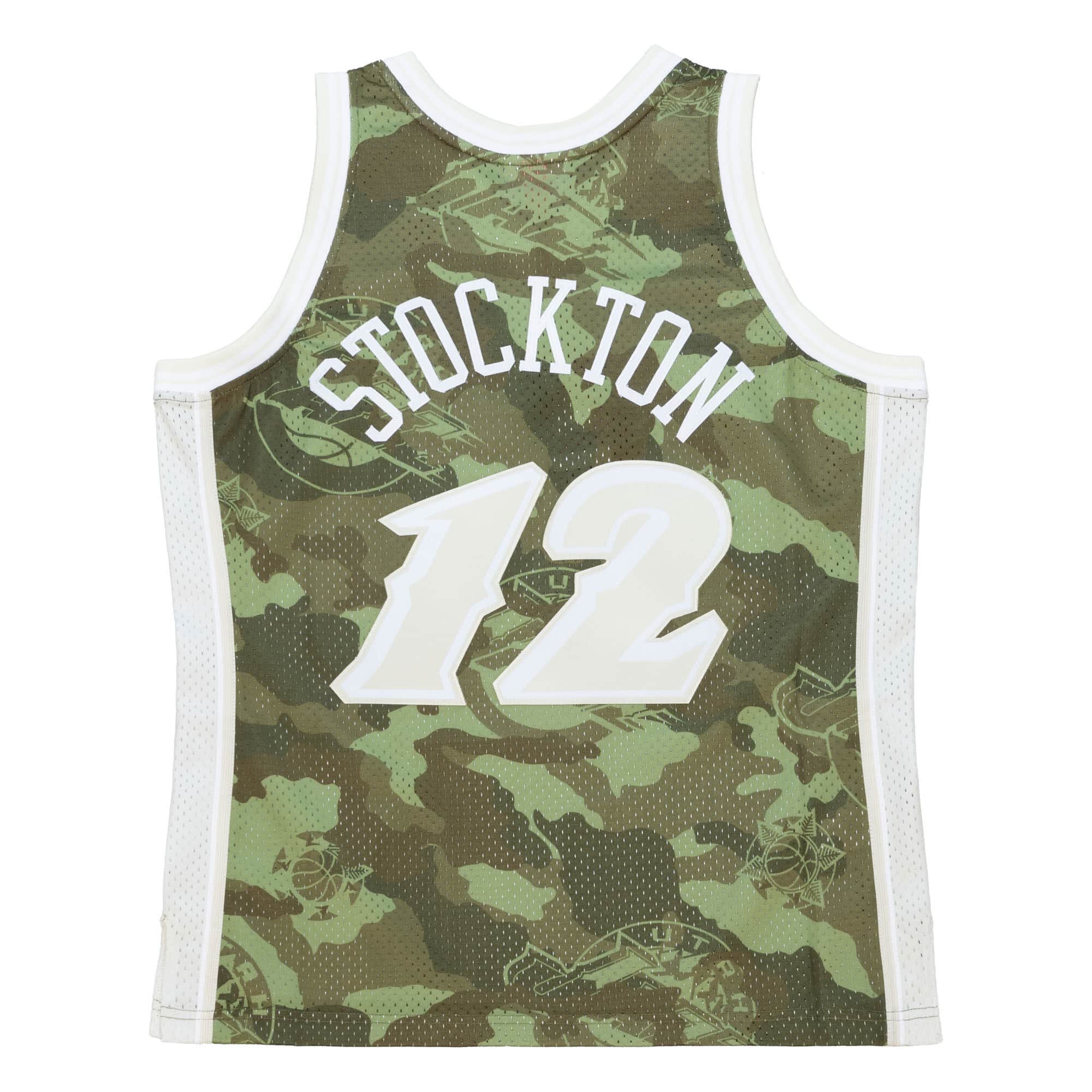 Ghost Green Camo Swingman John Stockton Utah Jazz 1998-99 Jersey - vstockx