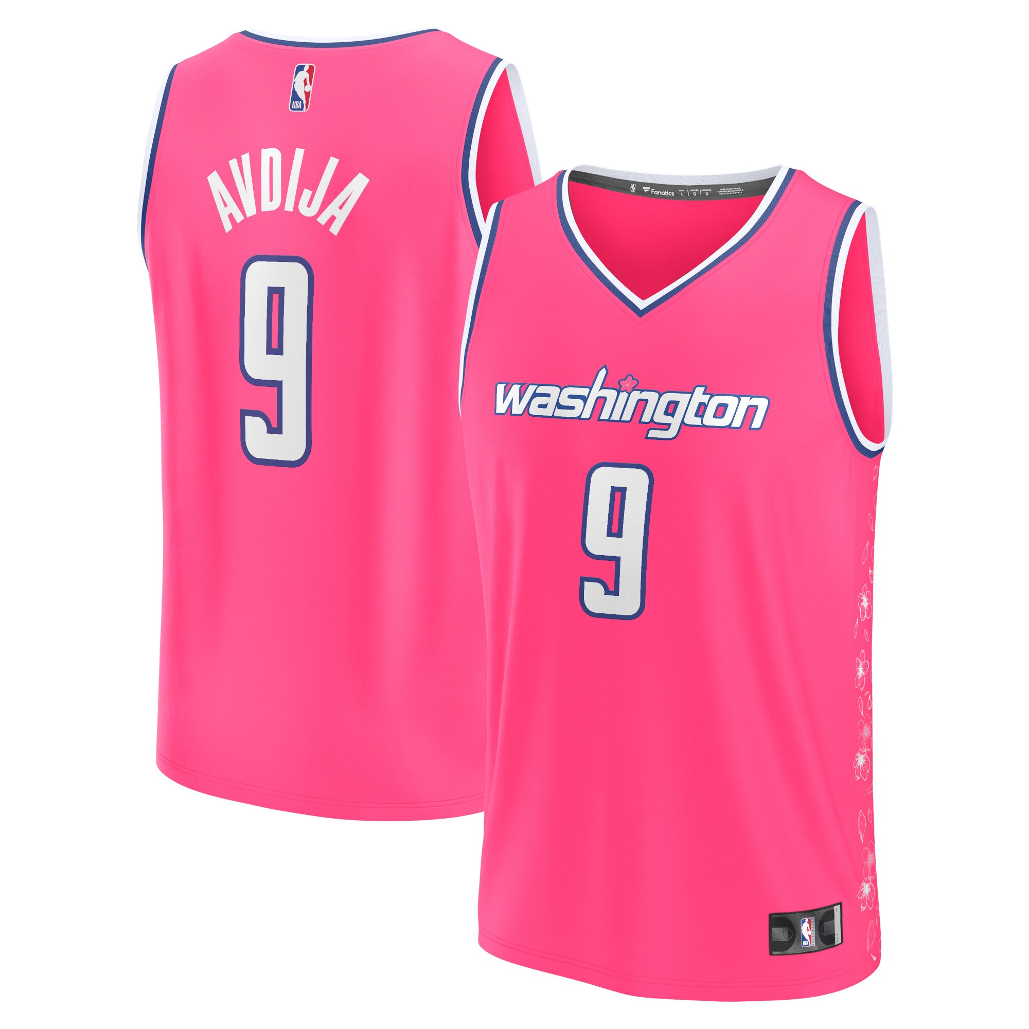 Deni Avdija Washington Wizards Fanatics Branded 2022/23 Fastbreak Jersey - City Edition - Pink - vstockx