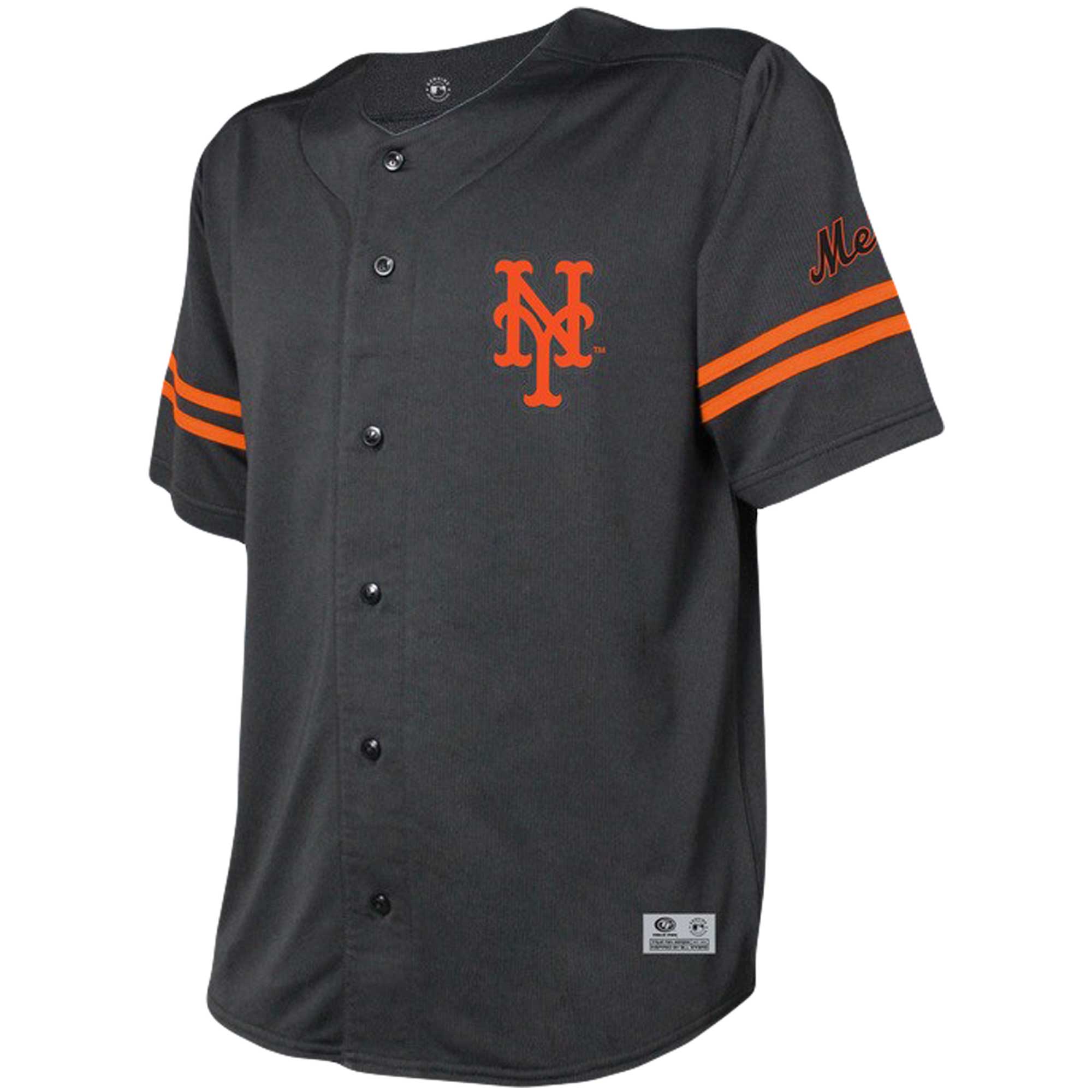 New York Mets Stitches Team Fashion Jersey - Black - vstockx