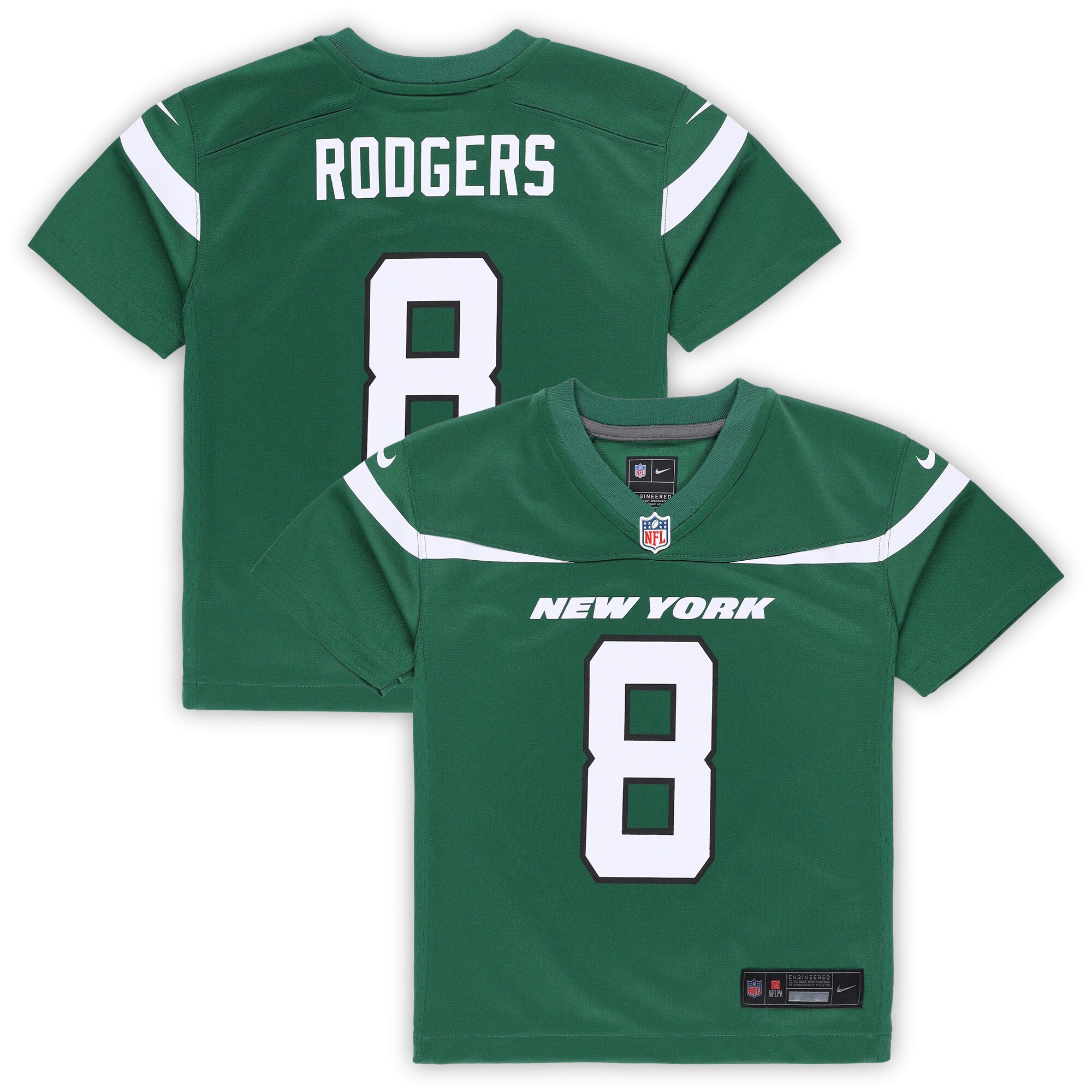 Aaron Rodgers New York Jets Nike Infant Game Jersey - Gotham Green - vstockx