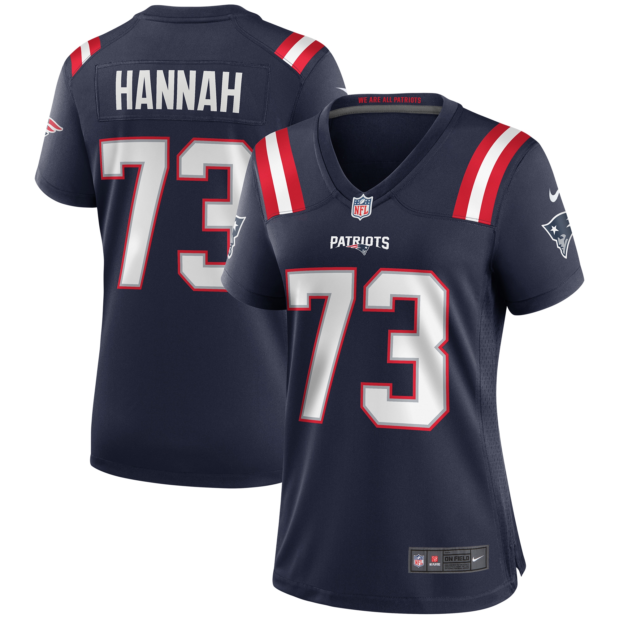 John Hannah New England Patriots Nike Women's Game Retired Player Jersey - Navy - vstockx