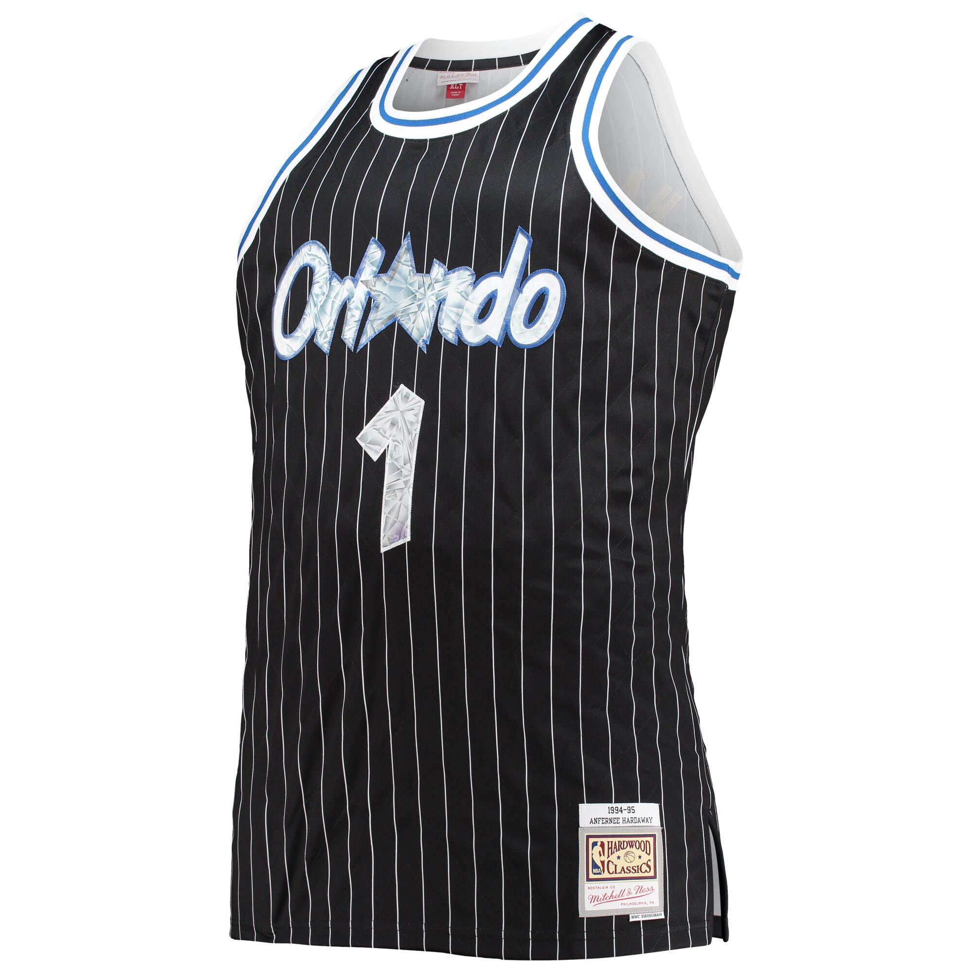 Penny Hardaway Orlando Magic Mitchell & Ness Big & Tall 1994-95 NBA 75th Anniversary Diamond Swingman Jersey - Black - vstockx
