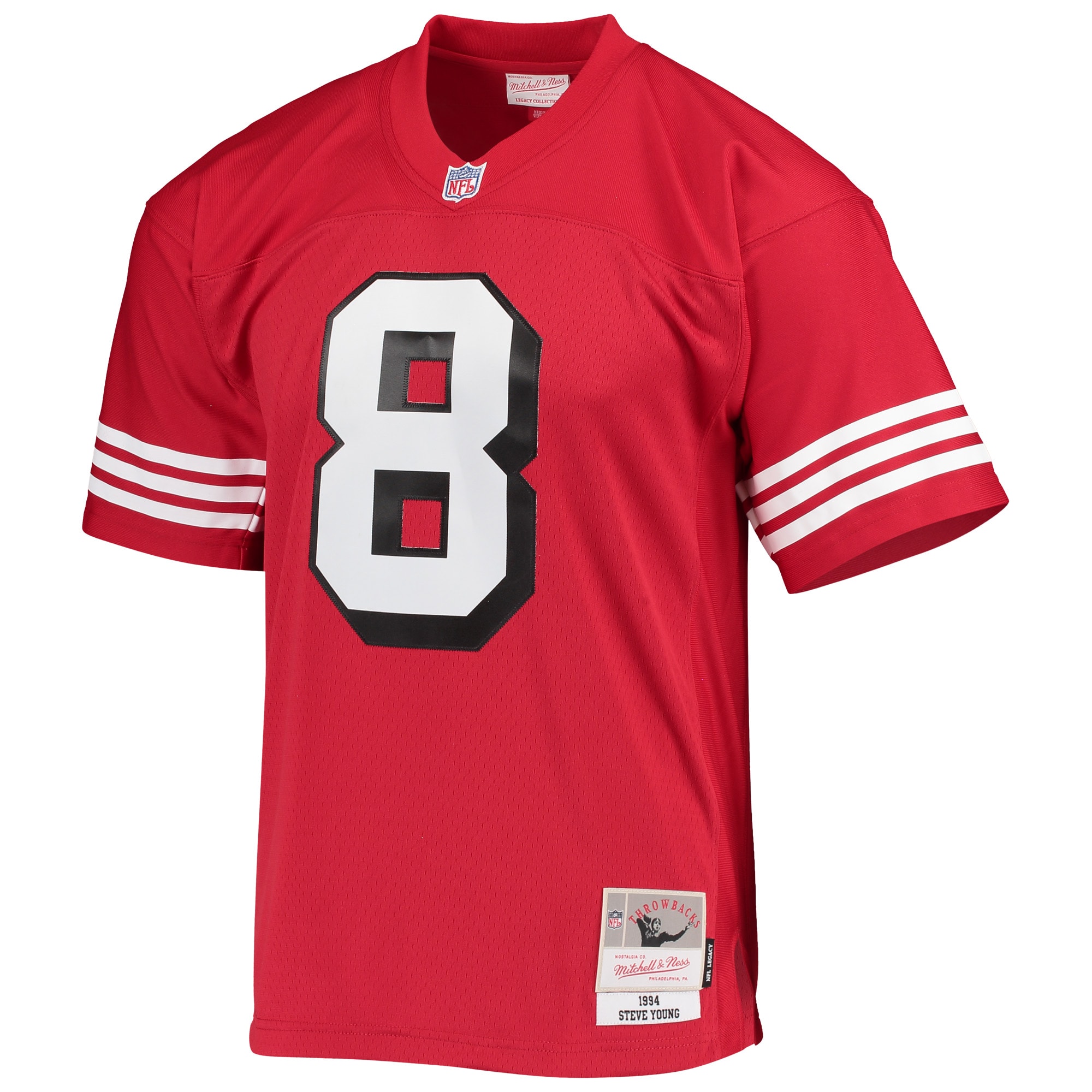 Steve Young San Francisco 49ers Mitchell & Ness Legacy Replica Jersey - Scarlet - vstockx