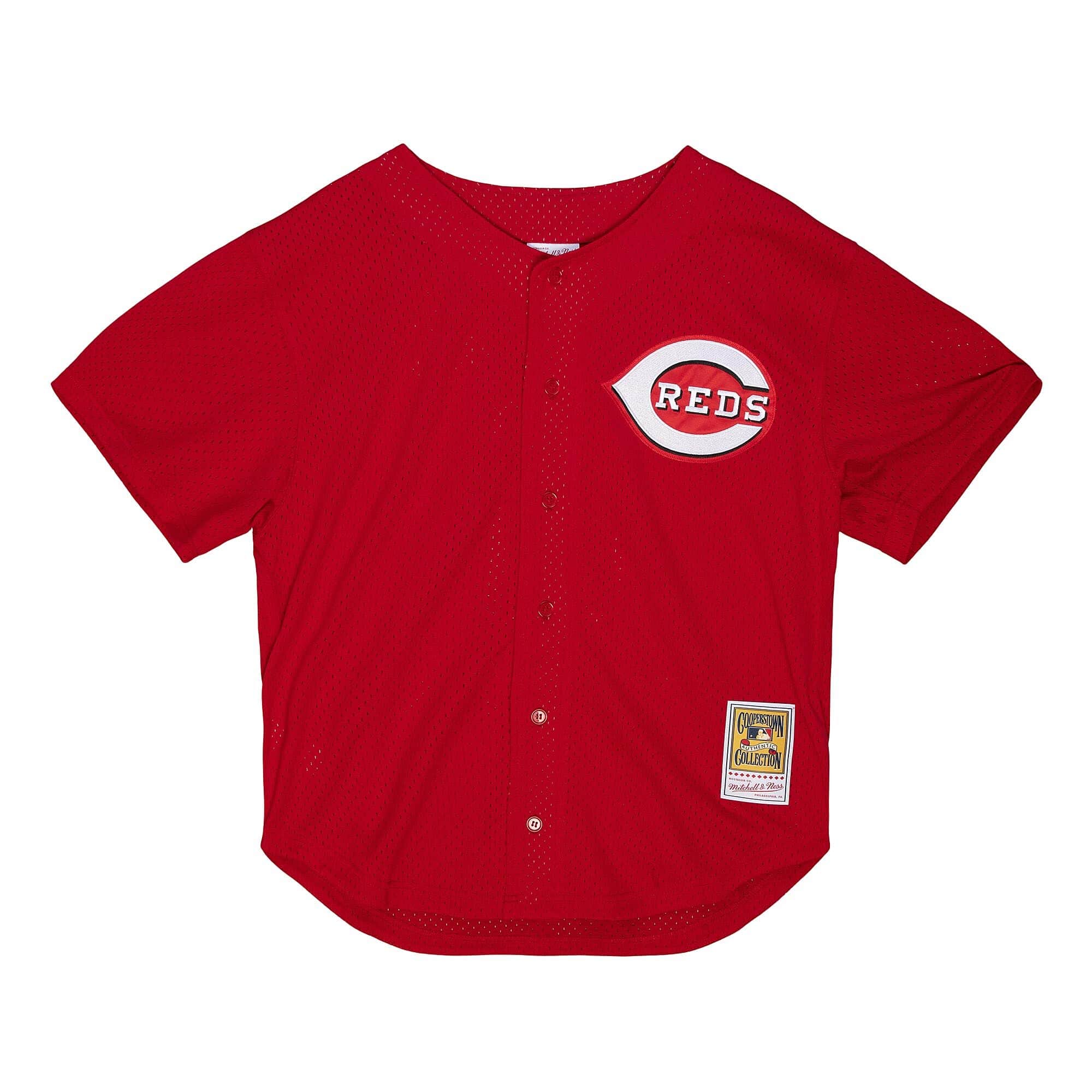 Authentic Barry Larkin Cincinnati Reds 2000 Button Front Jersey - vstockx