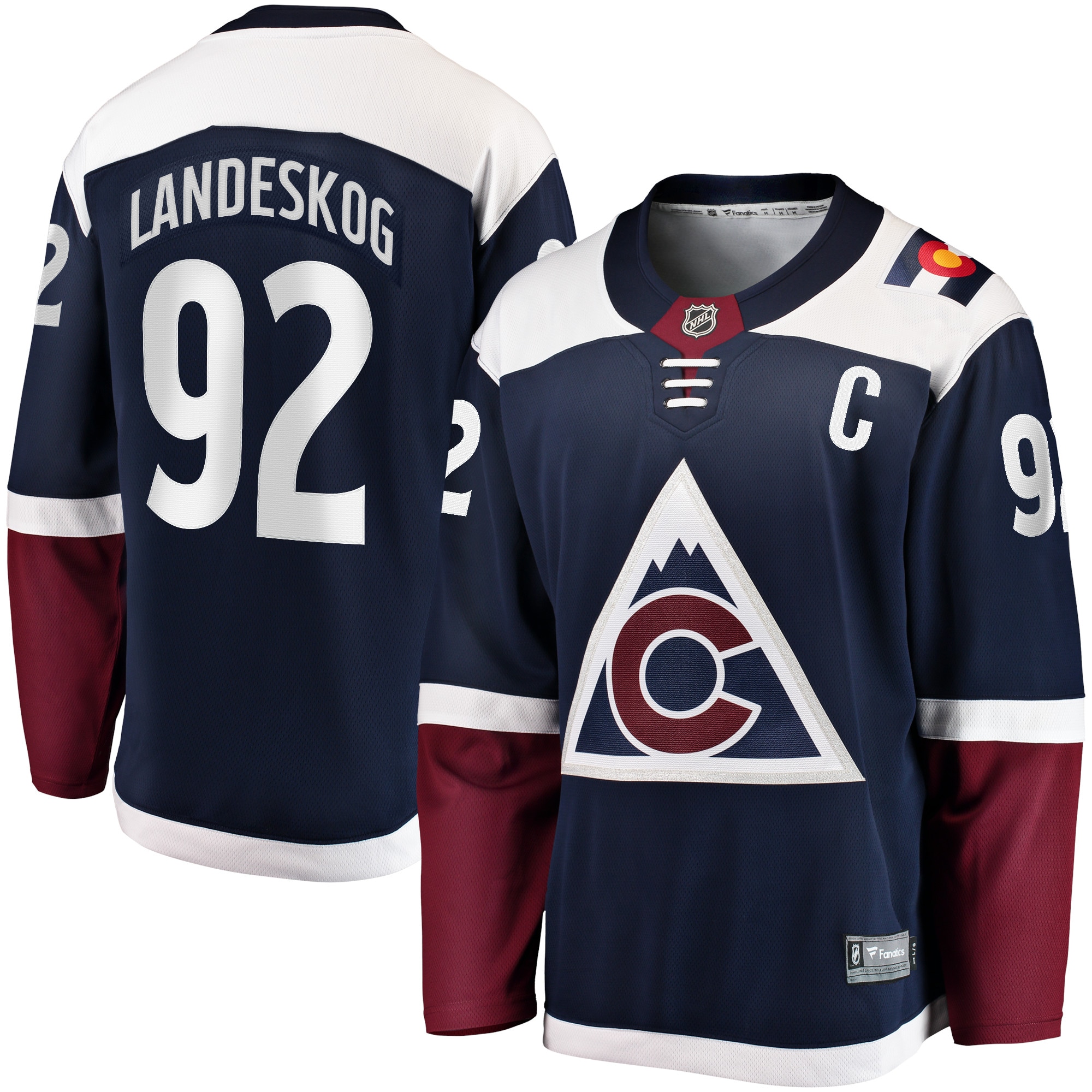 Gabriel Landeskog Colorado Avalanche Fanatics Branded Premier Breakaway Player Jersey - Navy - vstockx