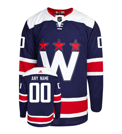 Customizable Washington Capitals Adidas Primegreen Authentic NHL Hockey Jersey - vstockx