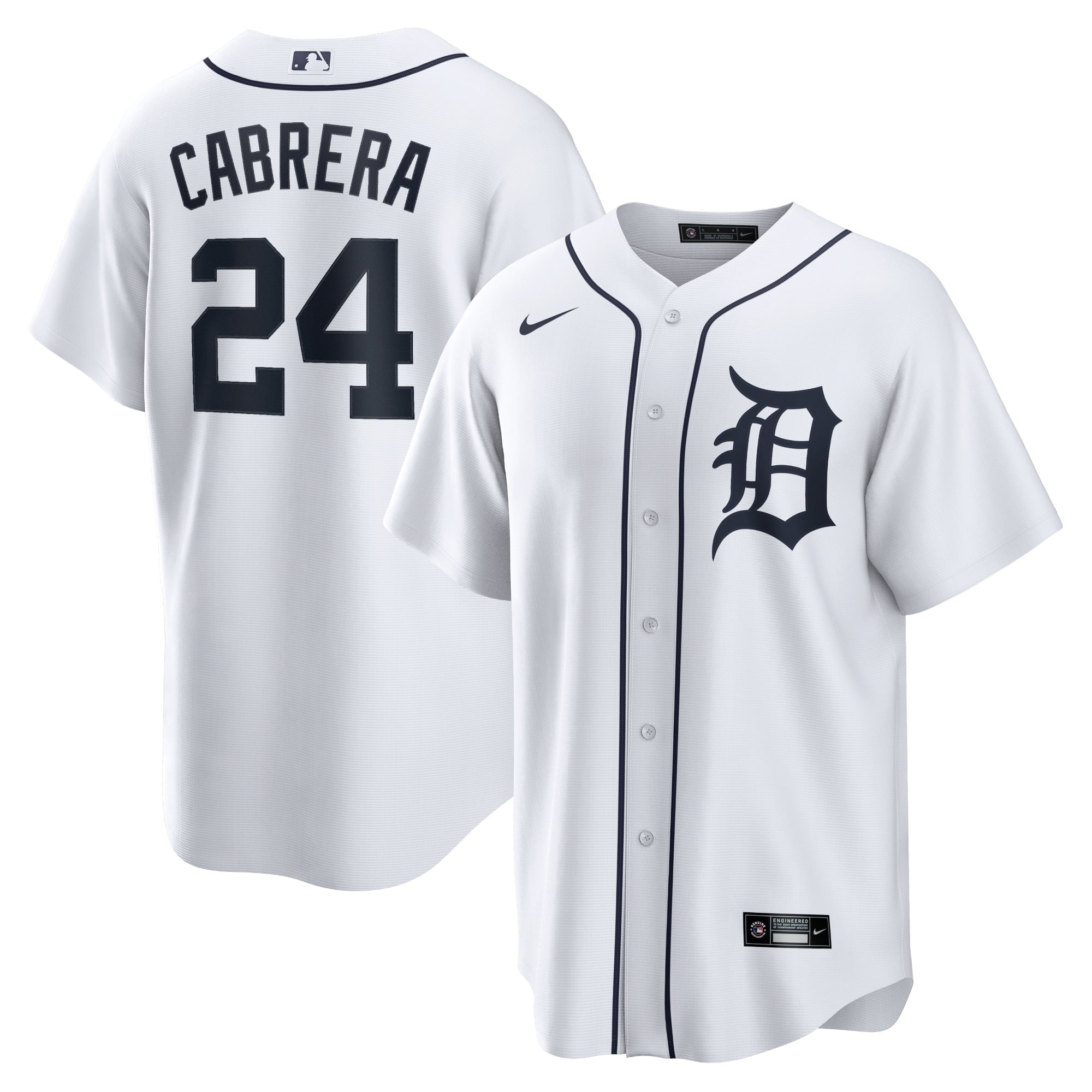 Men's Nike Miguel Cabrera White Detroit Tigers Home Replica Player Name Jersey - vstockx