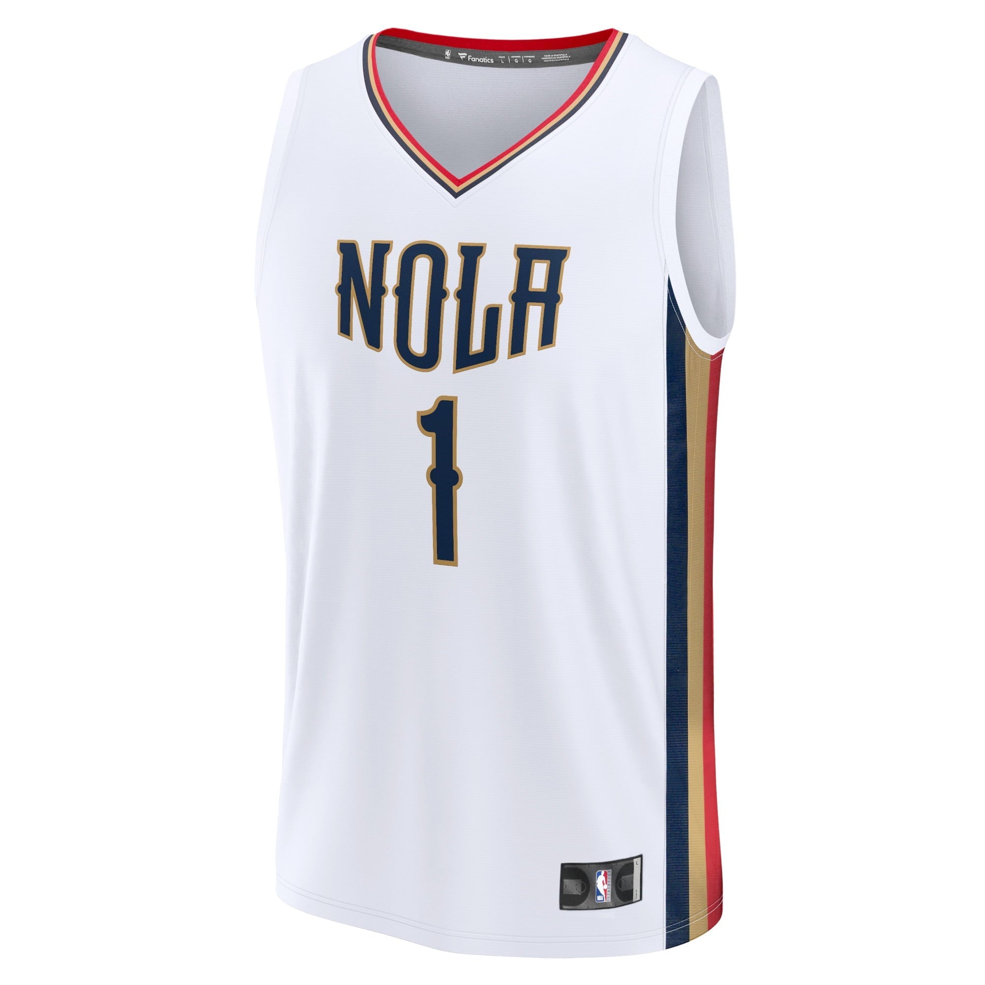 Men's Fanatics Branded Zion Williamson White New Orleans Pelicans 2021/22 Fast Break Replica Jersey - City Edition - vstockx