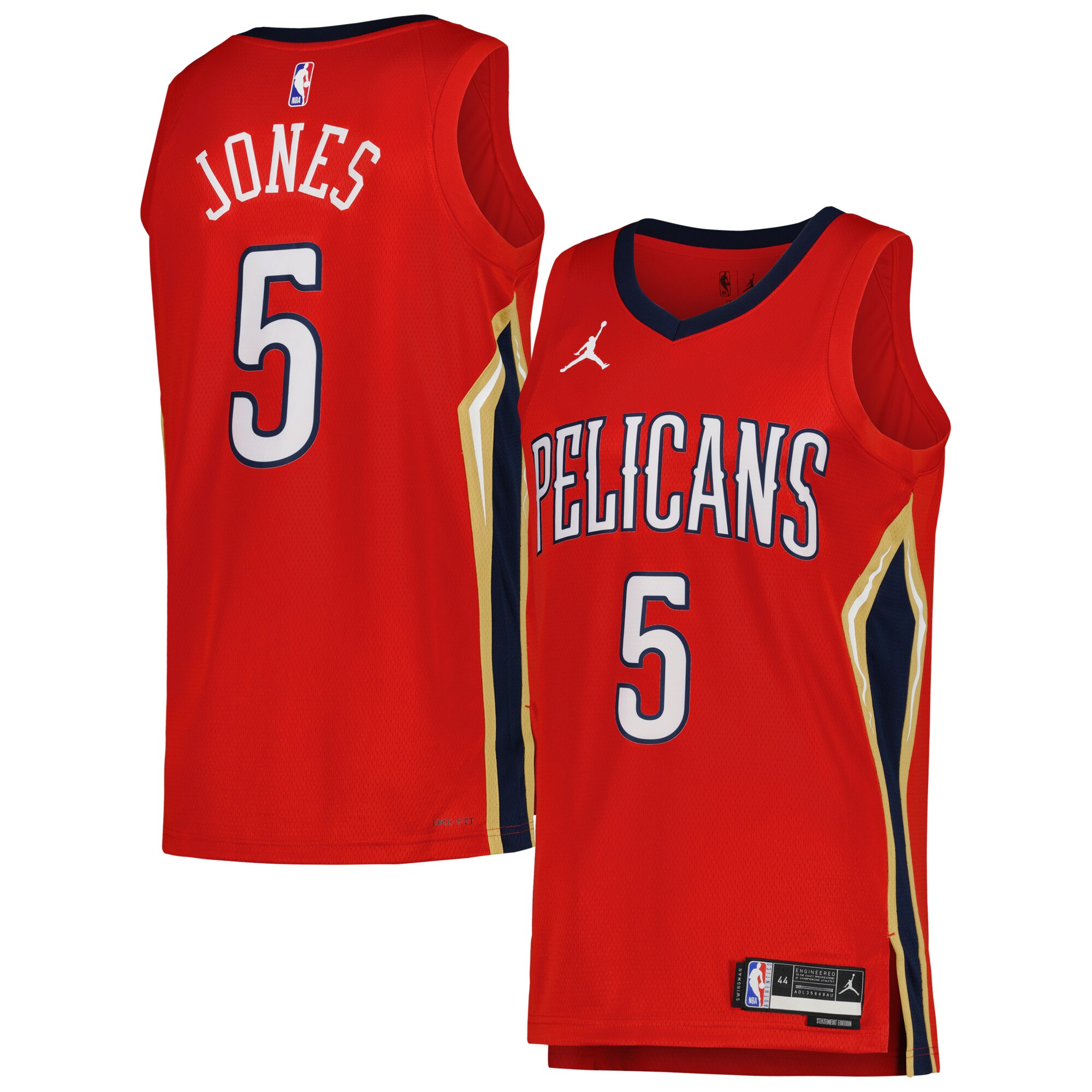 Herbert Jones New Orleans Pelicans Jordans Brand Unisex Swingman Jersey - Statement Edition - Red - vstockx