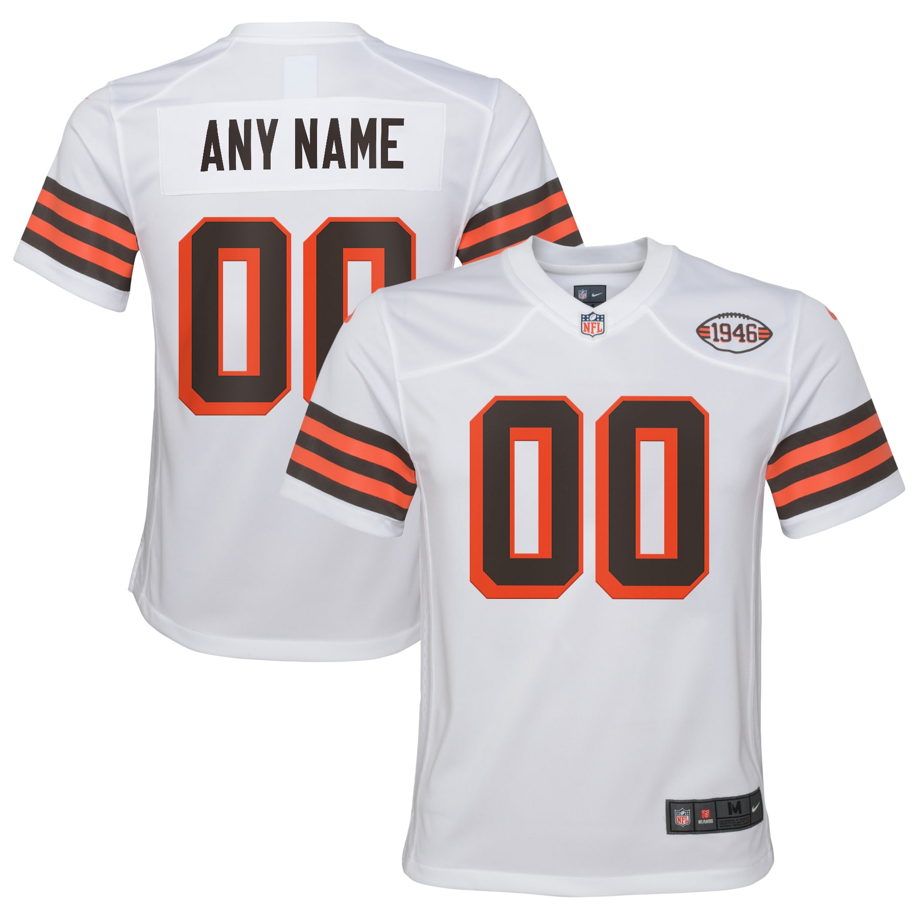 Cleveland Browns Nike Youth Alternate Custom Jersey - White - vstockx