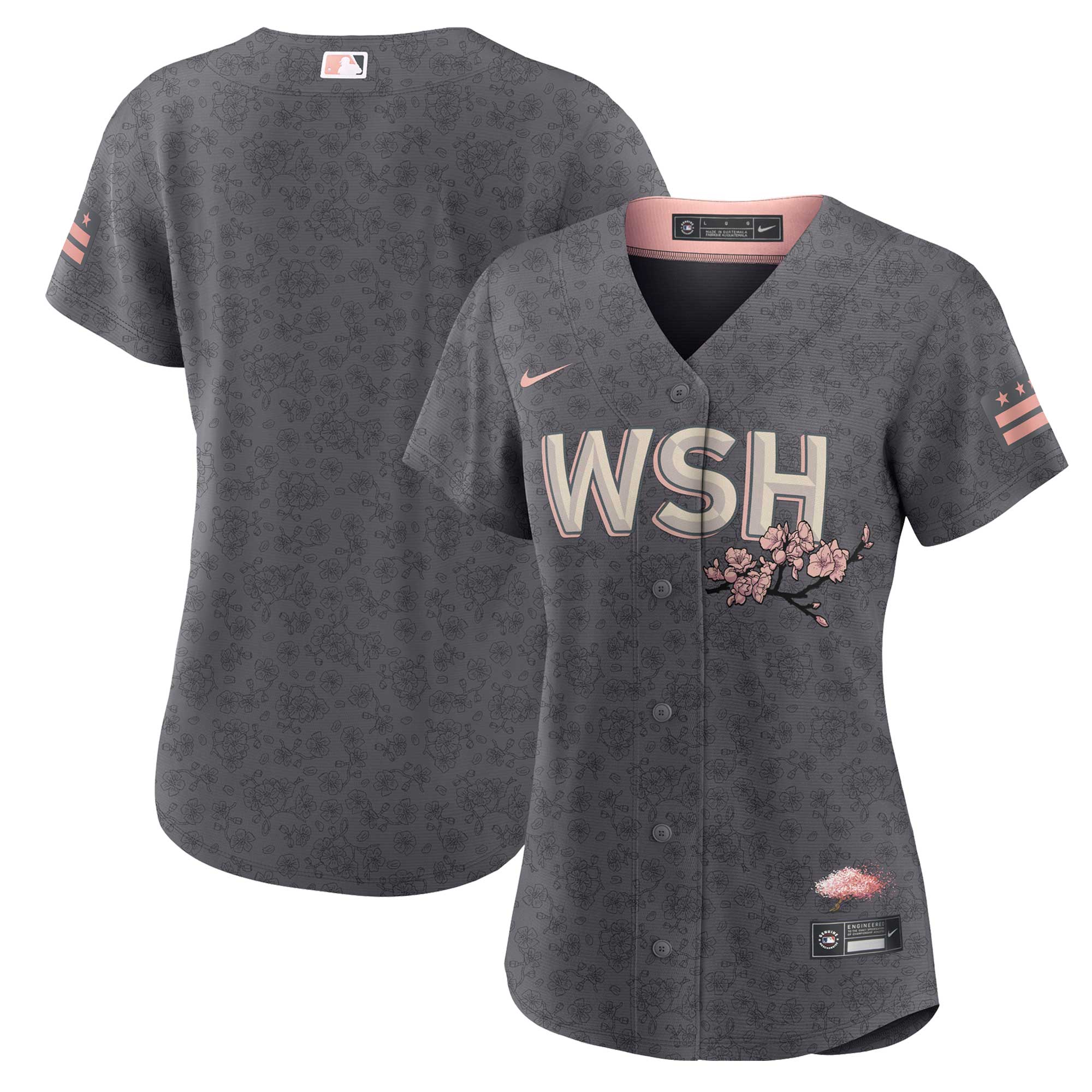 Washington Nationals Nike Women's City Connect Replica Team Jersey - Gray - vstockx