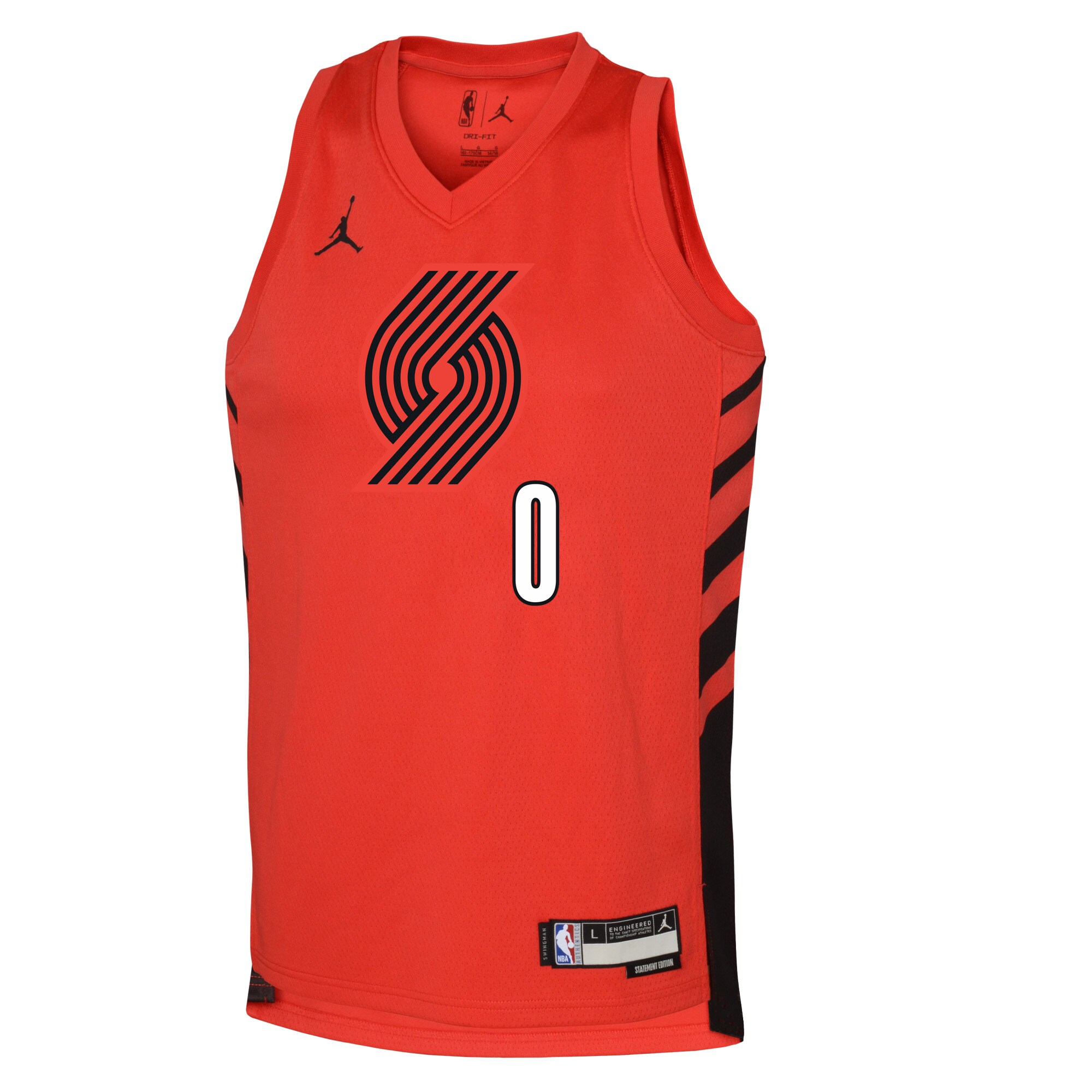 Damian Lillard Portland Trail Blazers Jordans Brand Youth Swingman Jersey - Statement Edition - Red - vstockx
