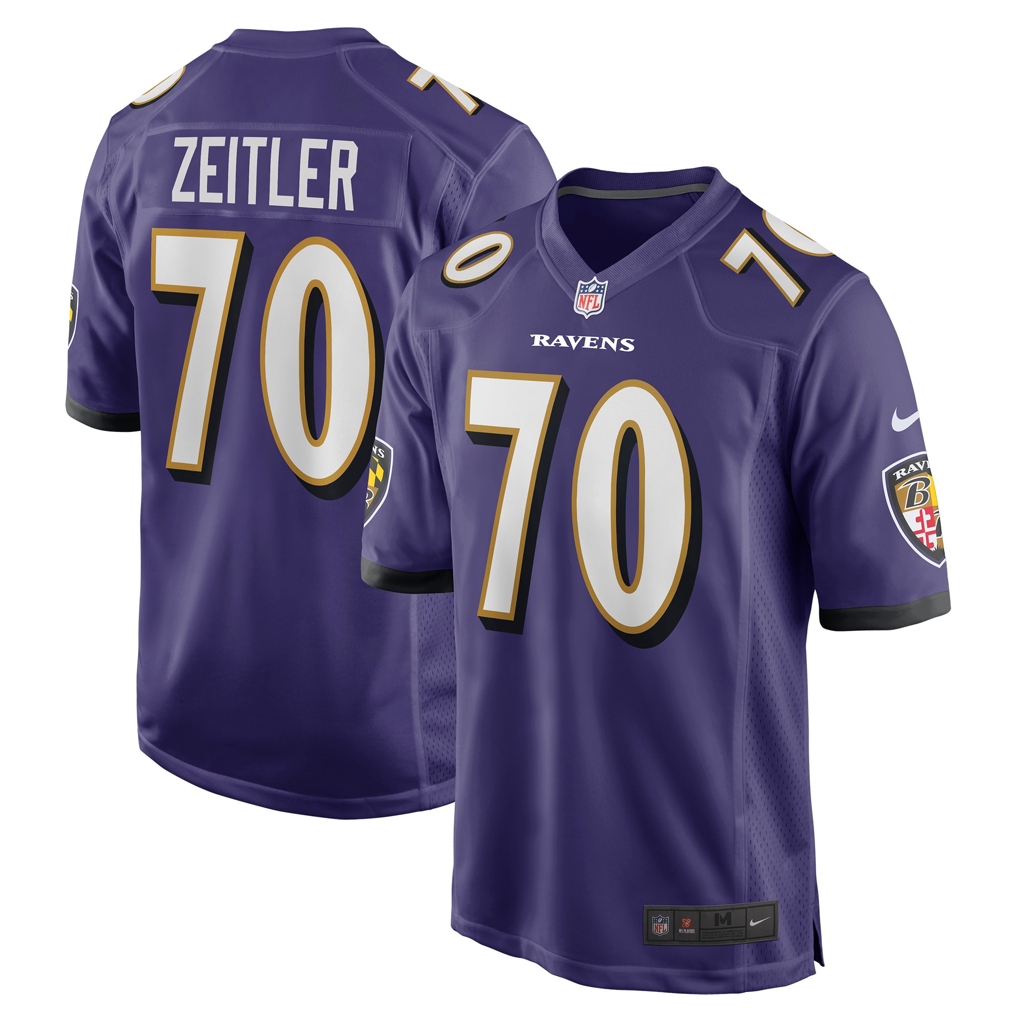 Kevin Zeitler Baltimore Ravens Nike Game Jersey - Purple - vstockx
