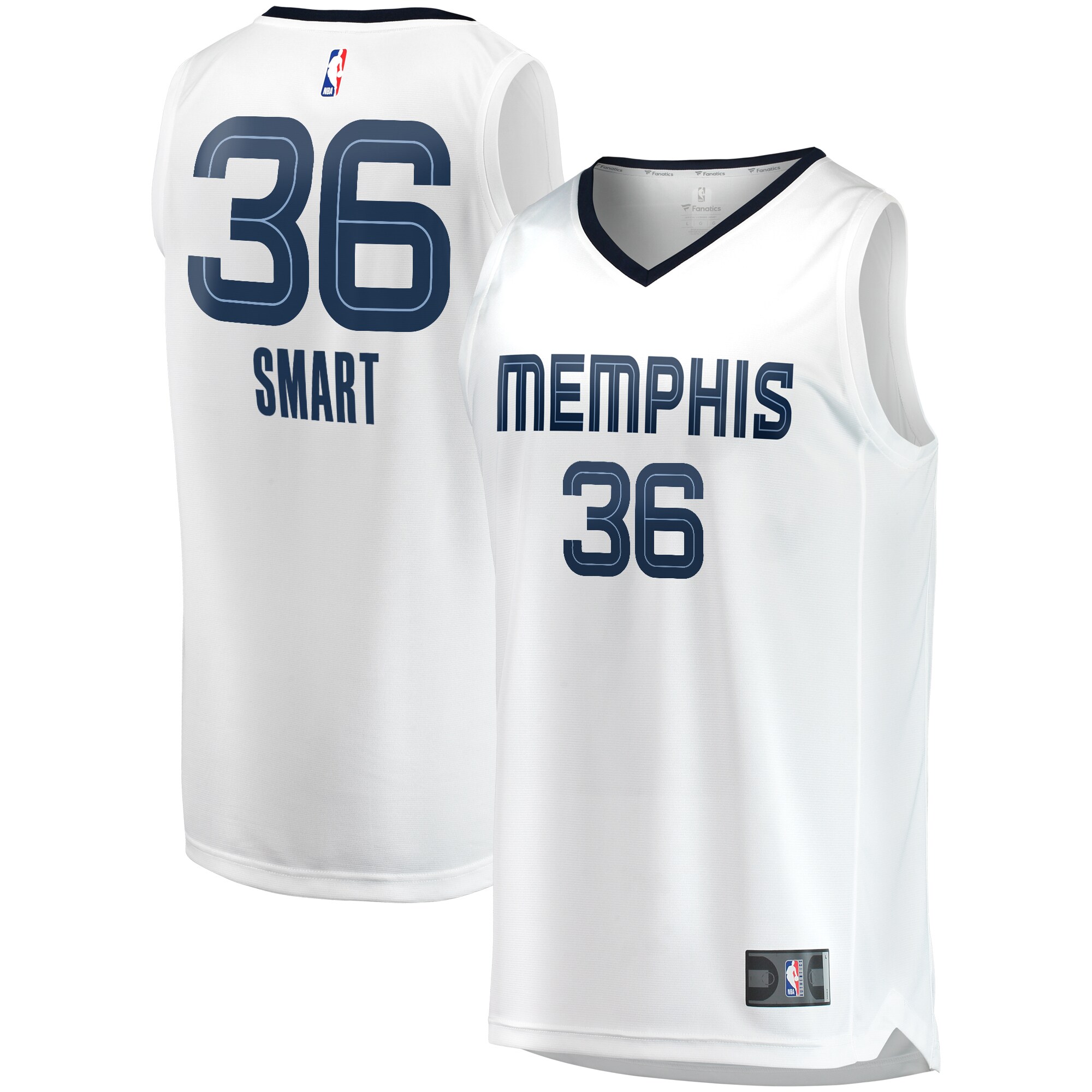 Marcus Smart Memphis Grizzlies Fanatics Branded Fast Break Player Jersey - Association Edition - White - vstockx