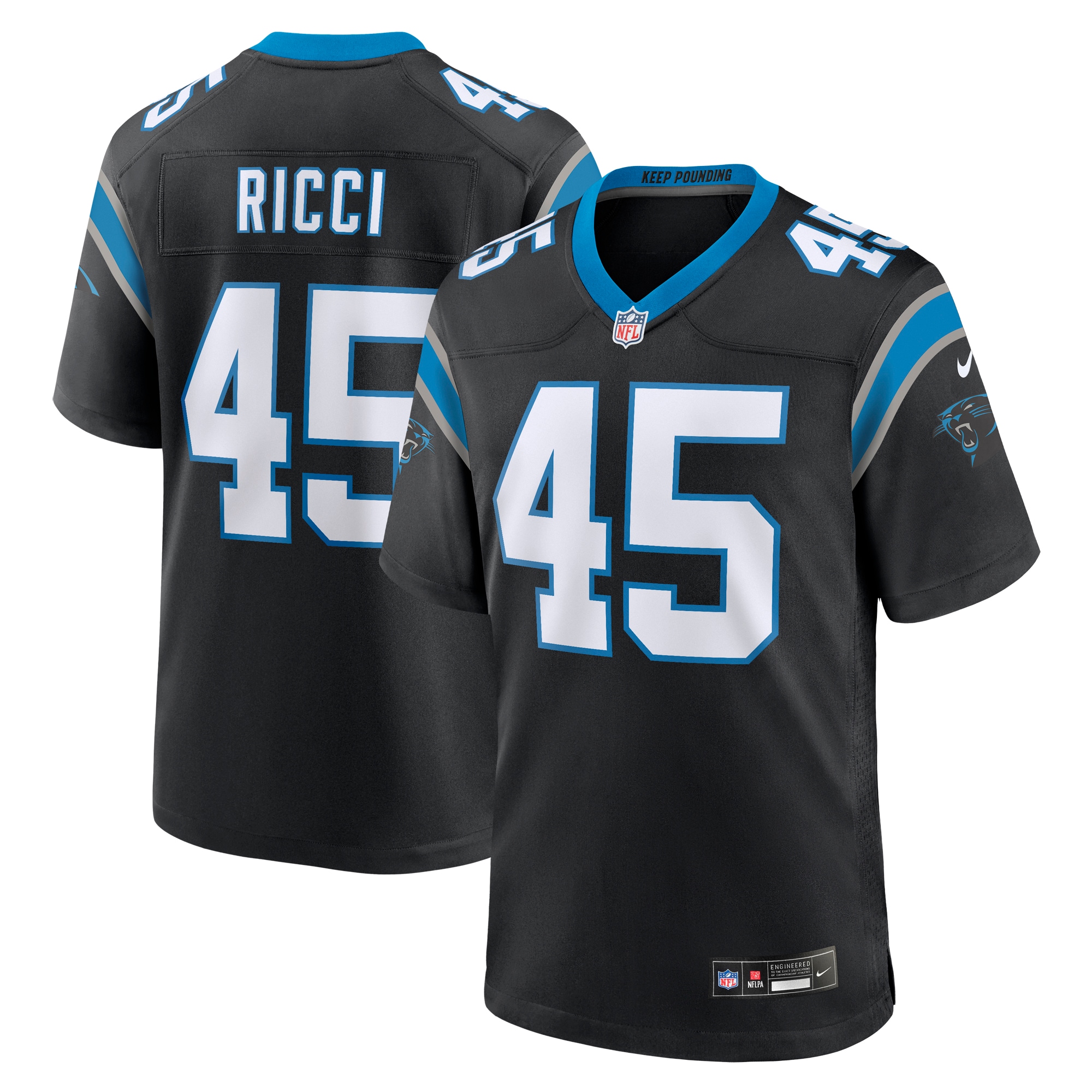 Giovanni Ricci Carolina Panthers Nike Team Game Jersey - Black - vstockx