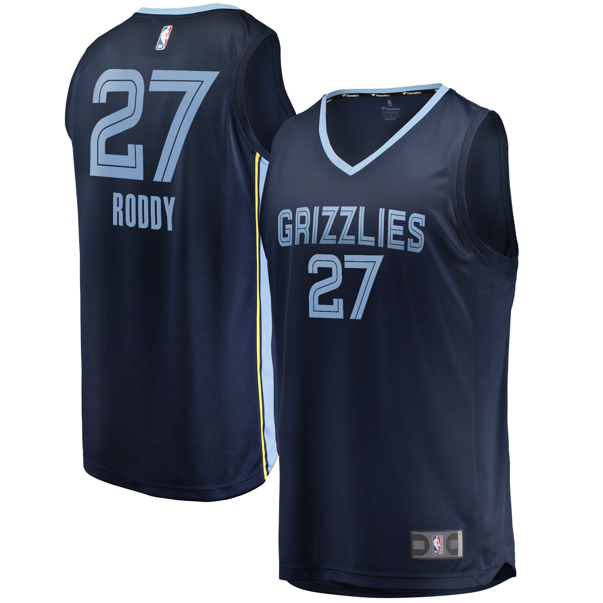 Men's Fanatics Branded David Roddy Navy Memphis Grizzlies 2022 NBA Draft First Round Pick Fast Break Replica Player - vstockx