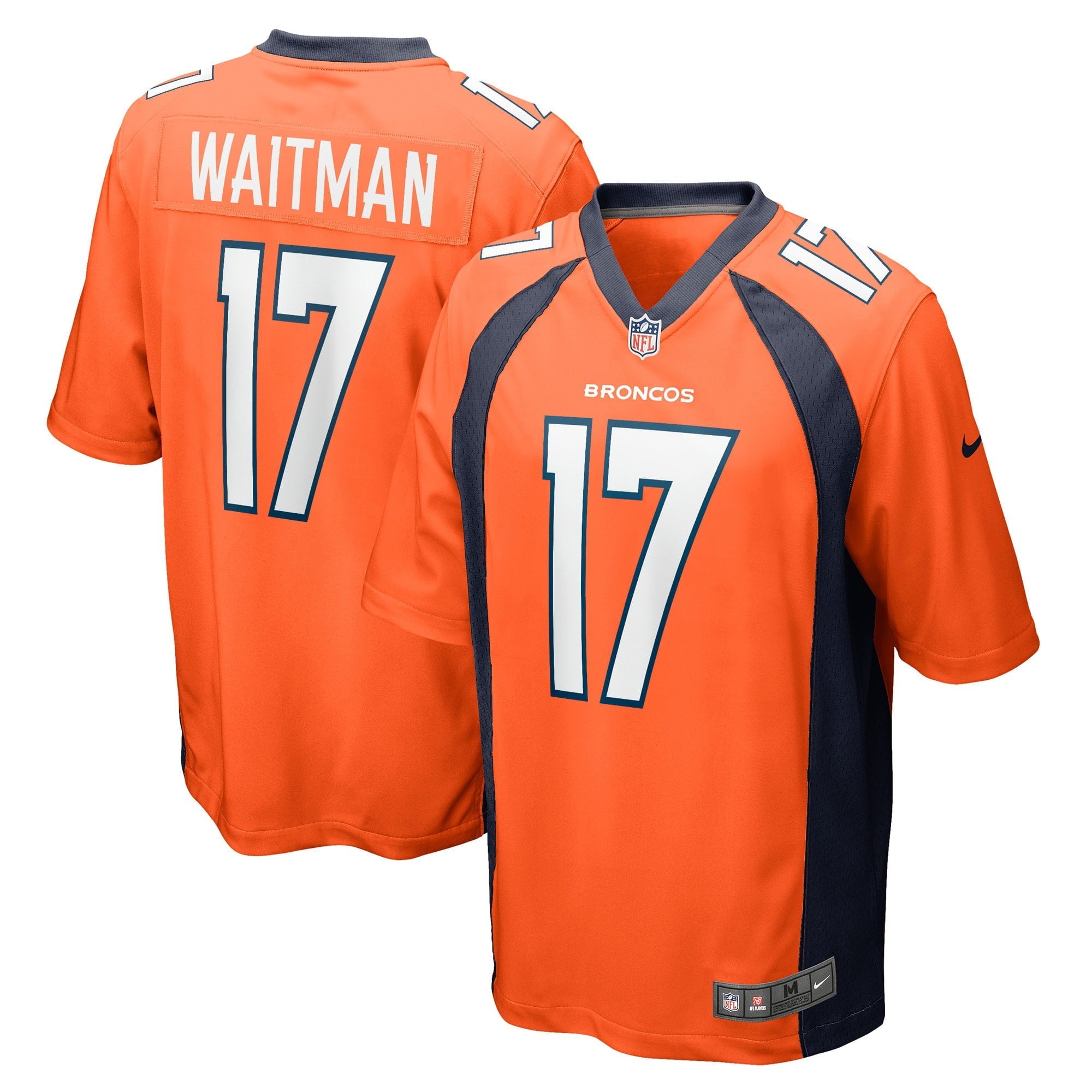 Men's Nike Corliss Waitman Orange Denver Broncos Game Player Jersey - vstockx