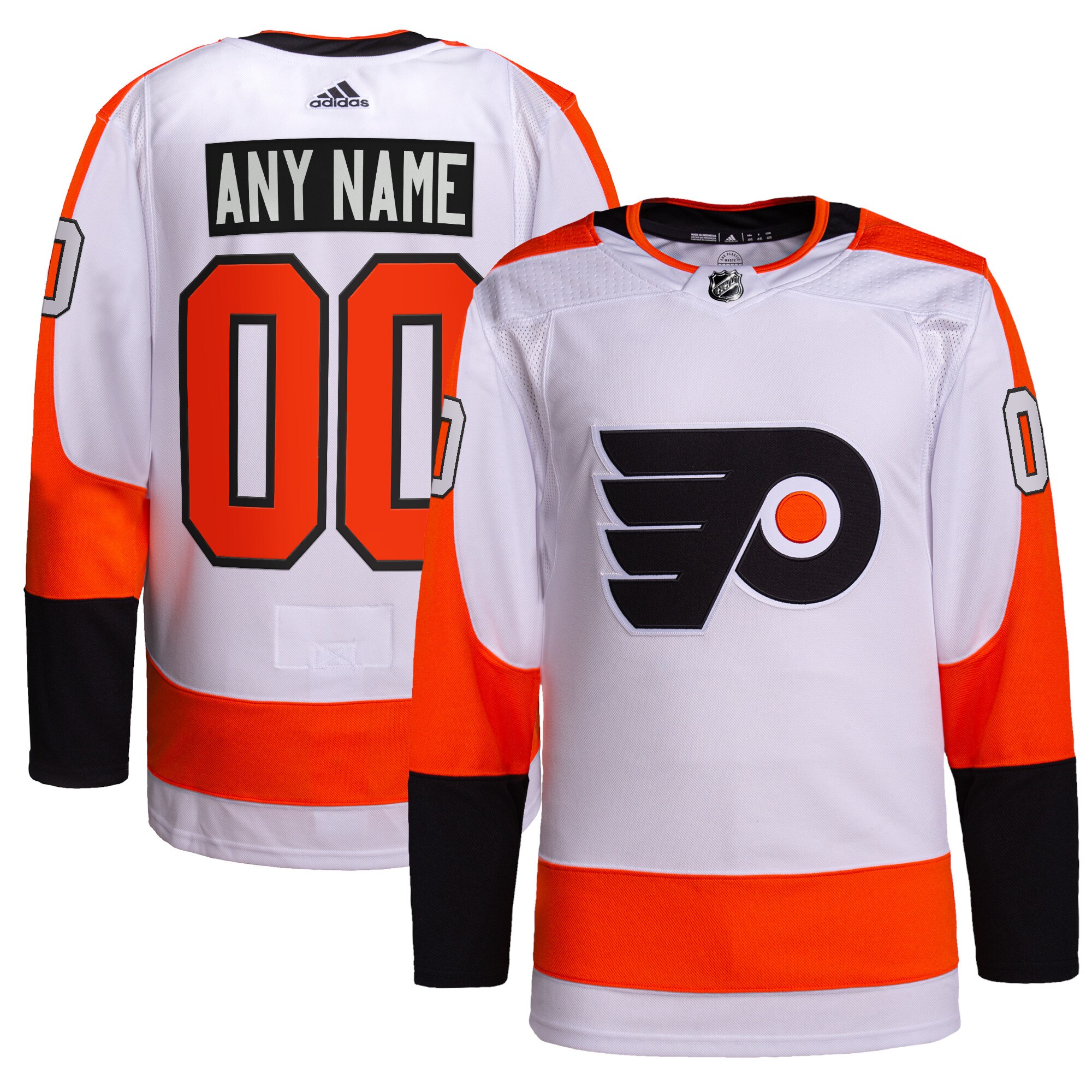 Philadelphia Flyers adidas Away Authentic Pro Custom Jersey - White - vstockx