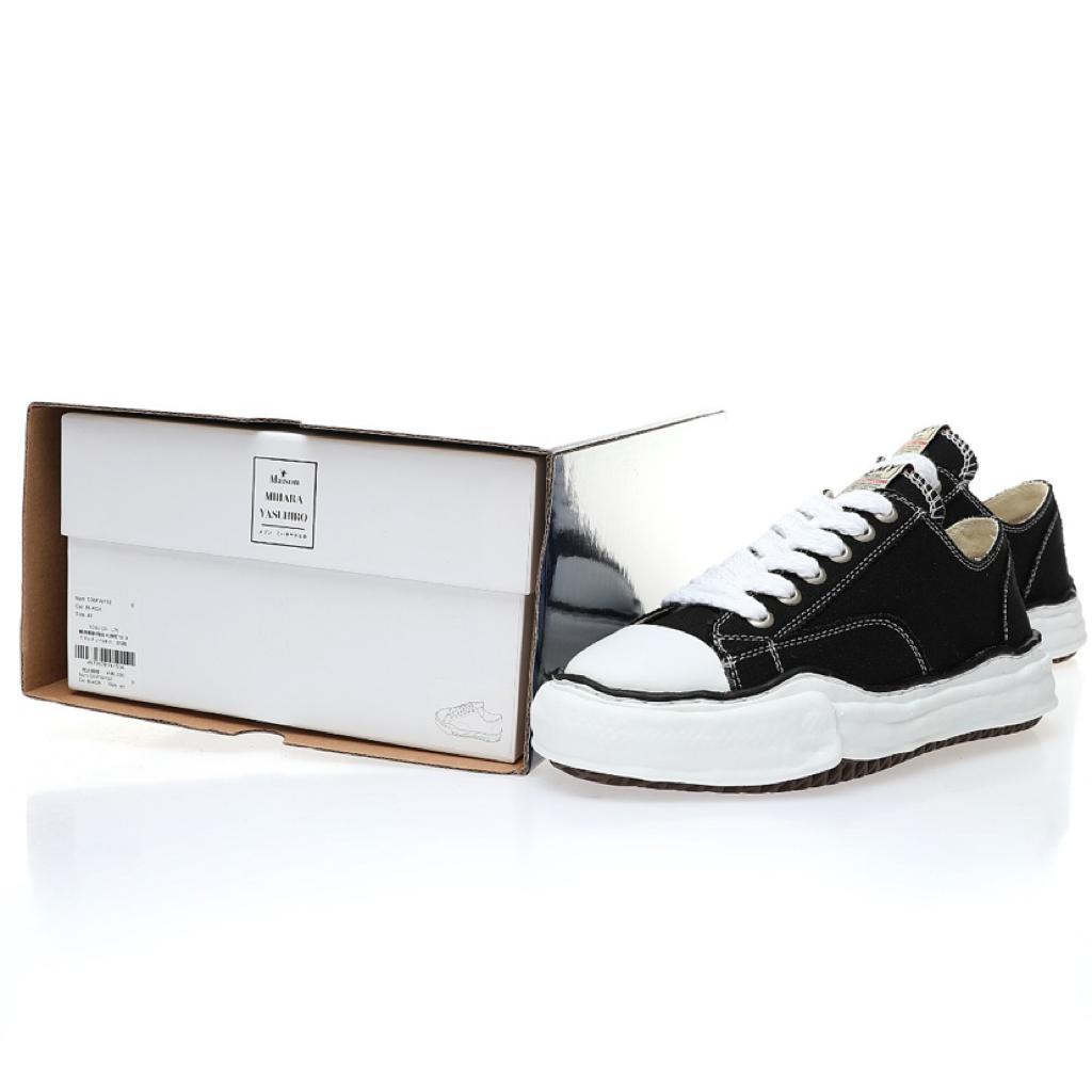 Maison Mihara Yasuhiro Hank OG Sole Canvas Low Black - vstockx