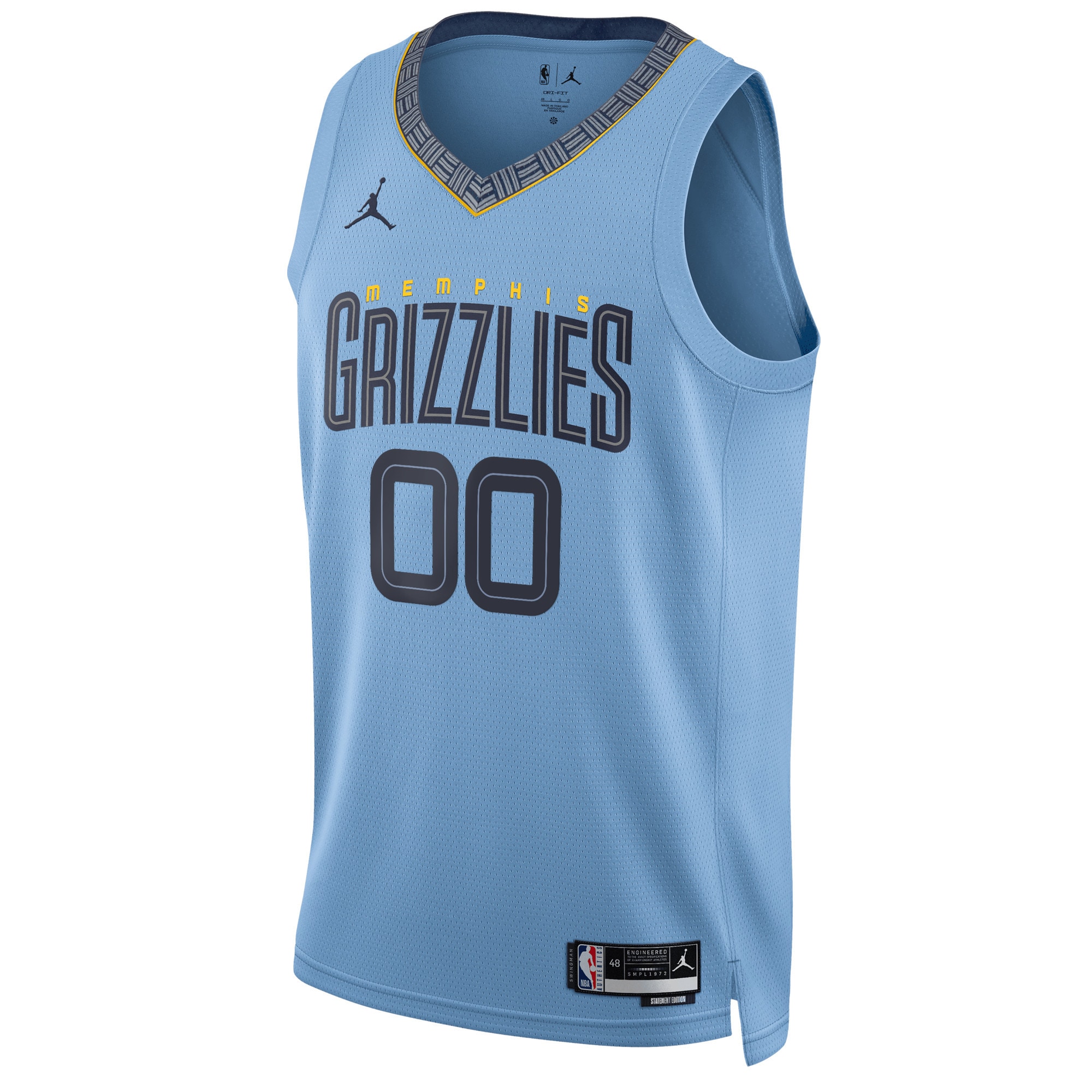Memphis Grizzlies Jordans Brand Unisex 2022/23 Swingman Custom Jersey - Statement Edition - Blue - vstockx