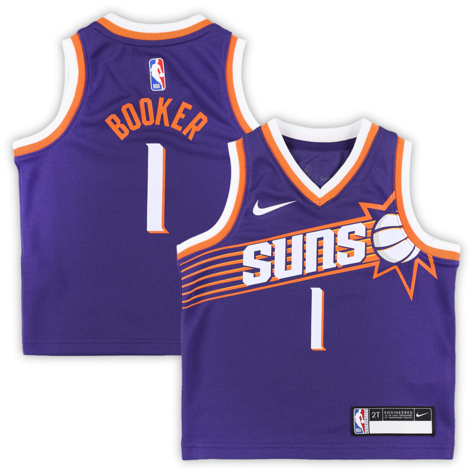 Devin Booker Phoenix Suns Nike Toddler Swingman Player Jersey - Icon Edition - Purple - vstockx