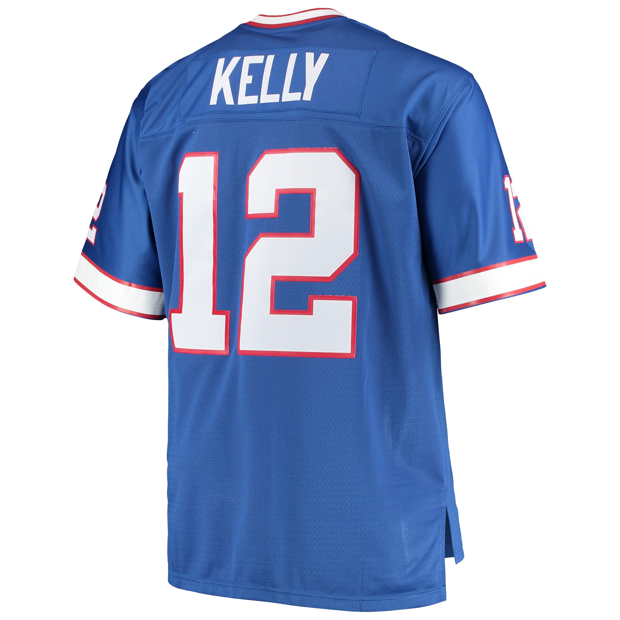 Jim Kelly Buffalo Bills Mitchell & Ness Big & Tall 1990 Retired Player Replica Jersey - Royal - vstockx