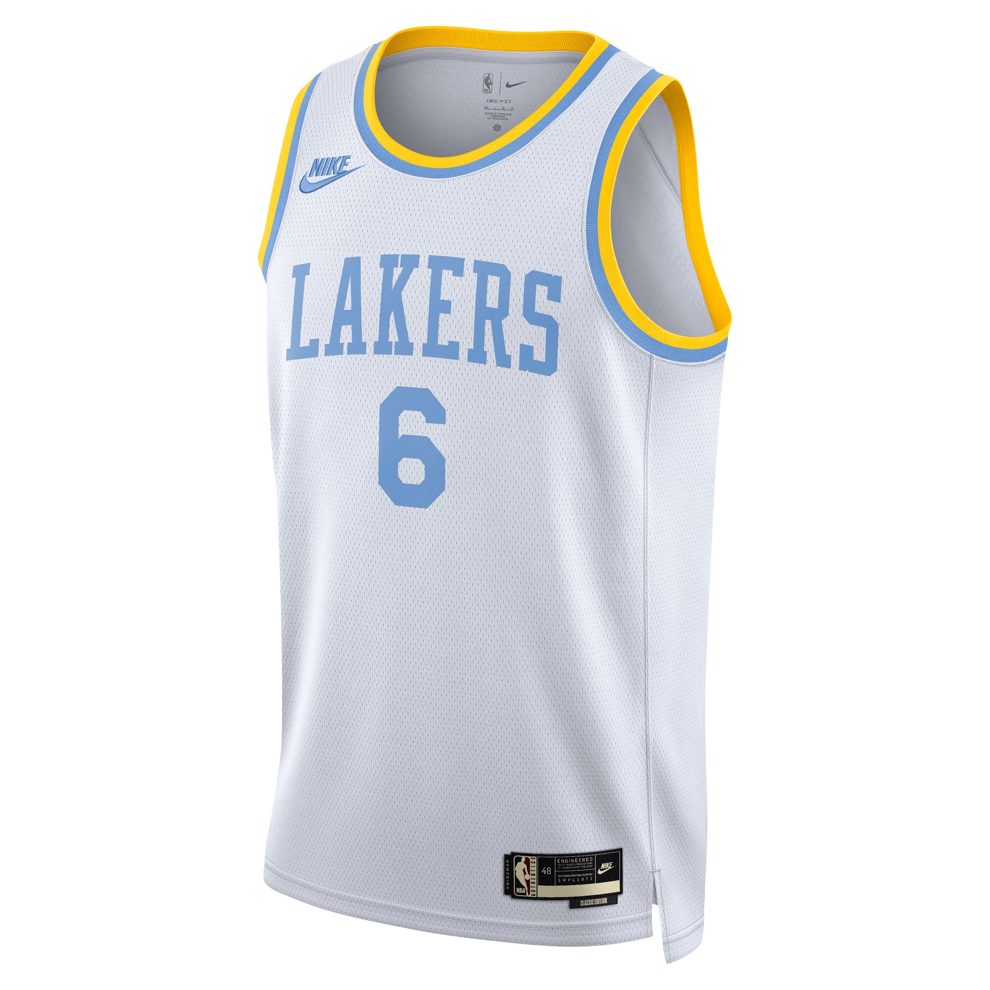 LeBron James Los Angeles Lakers Nike Swingman Jersey - Classic Edition - White - vstockx
