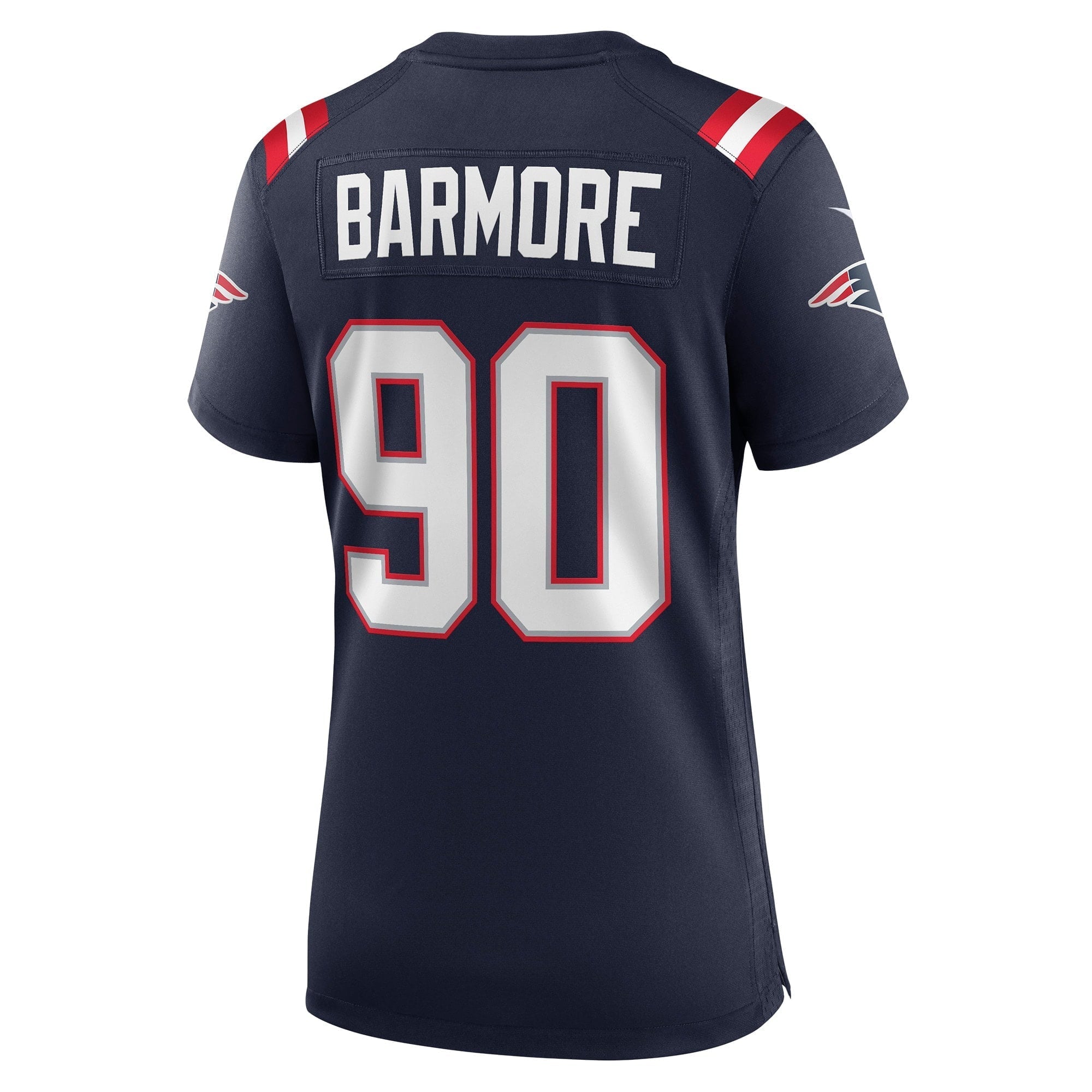 Women's Nike Christian Barmore Navy New England Patriots Player Game Jersey - vstockx