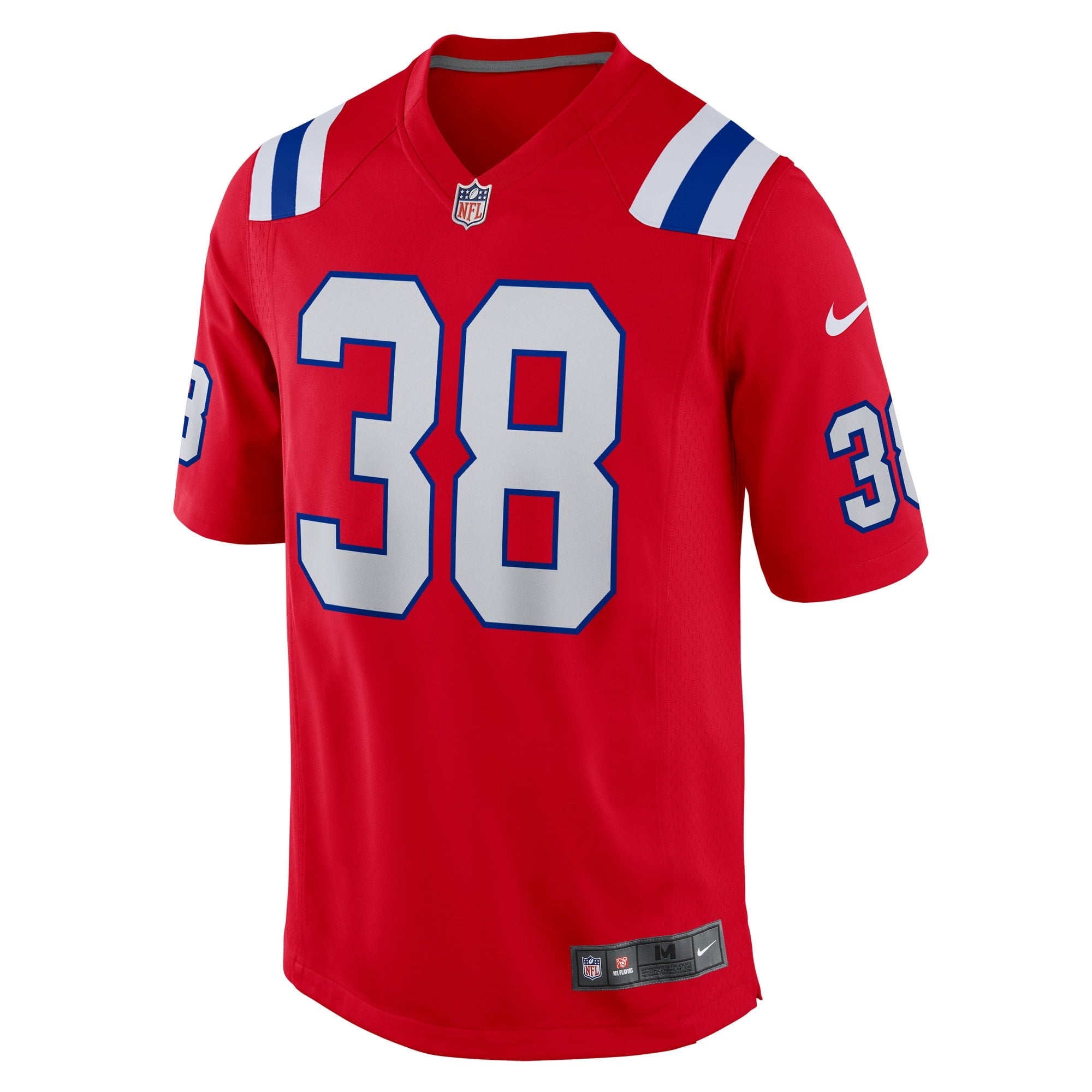 Men's Nike Rhamondre Stevenson Red New England Patriots Alternate Game Player Jersey - vstockx