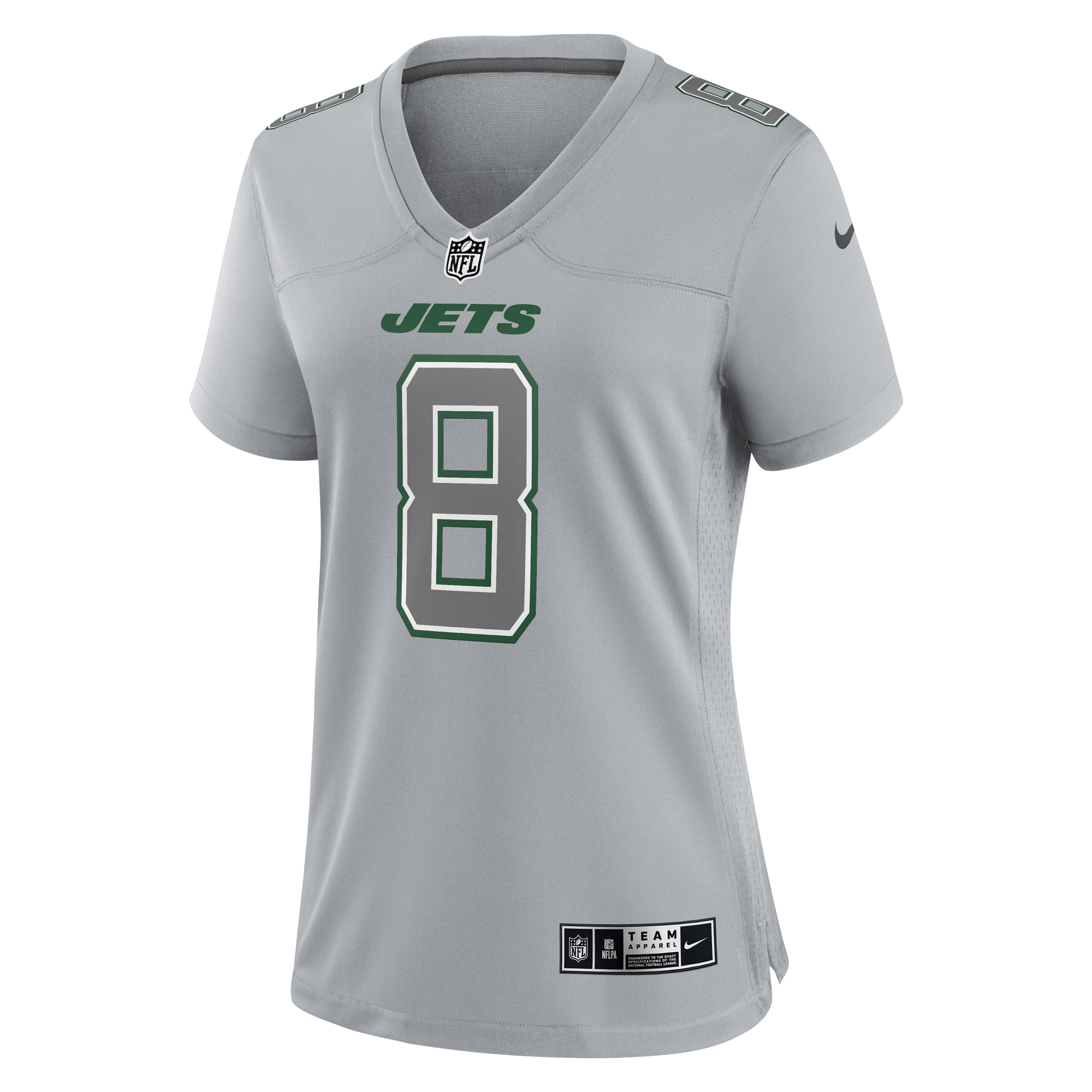 Aaron Rodgers New York Jets Nike Women's Atmosphere Fashion Game Jersey - Heather Gray - vstockx