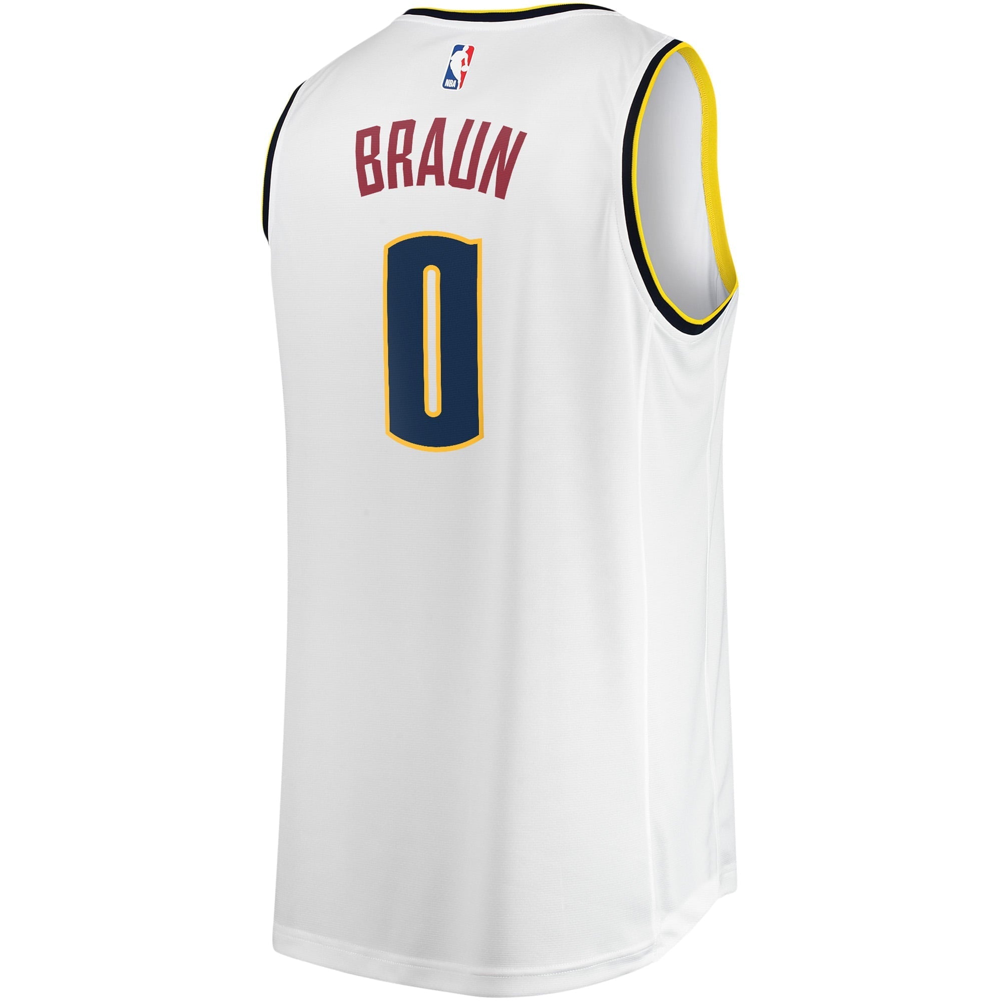 Youth Fanatics Branded Christian Braun White Denver Nuggets Fast Break Player Jersey - Association Edition - vstockx