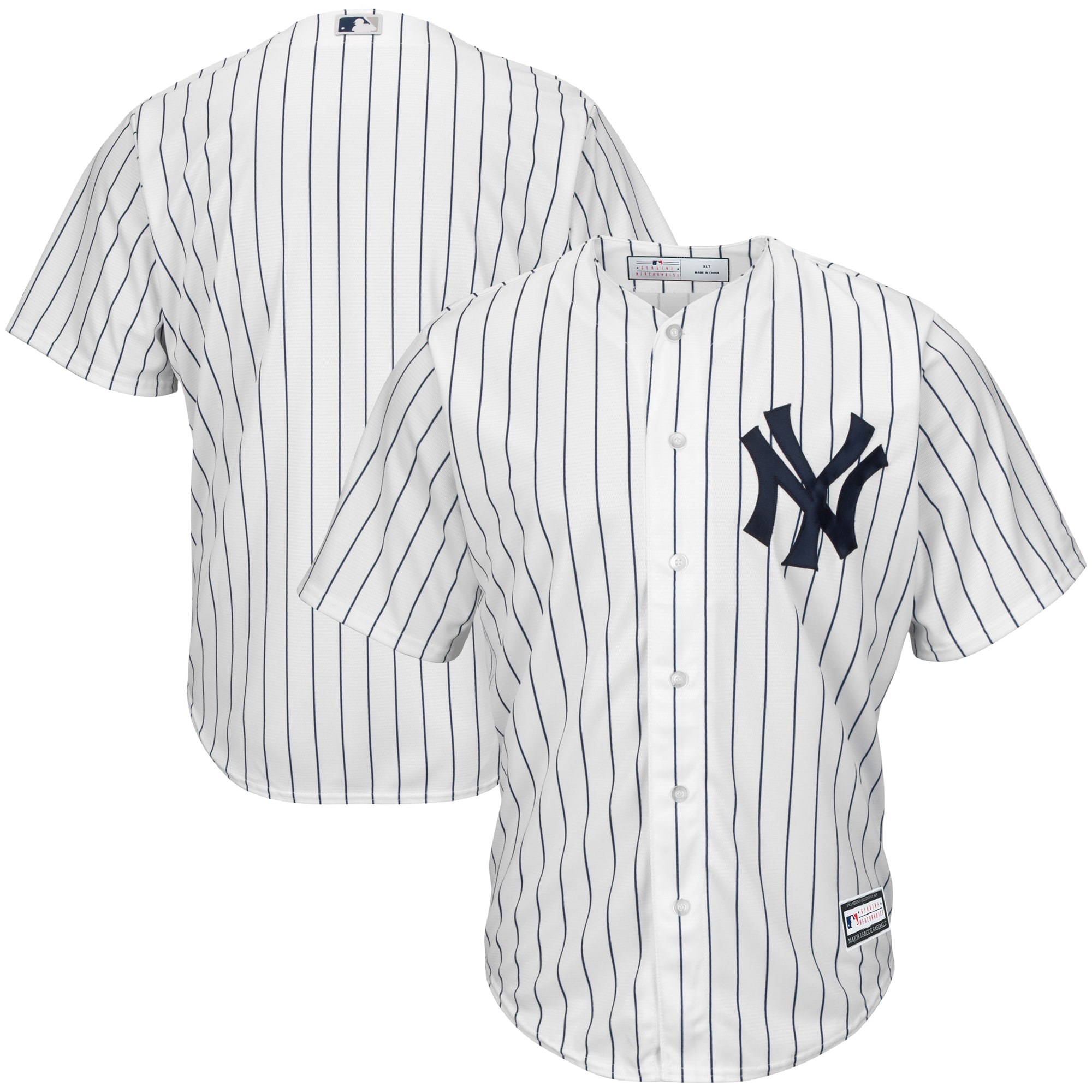 New York Yankees Big & Tall Replica Team Jersey - White - vstockx