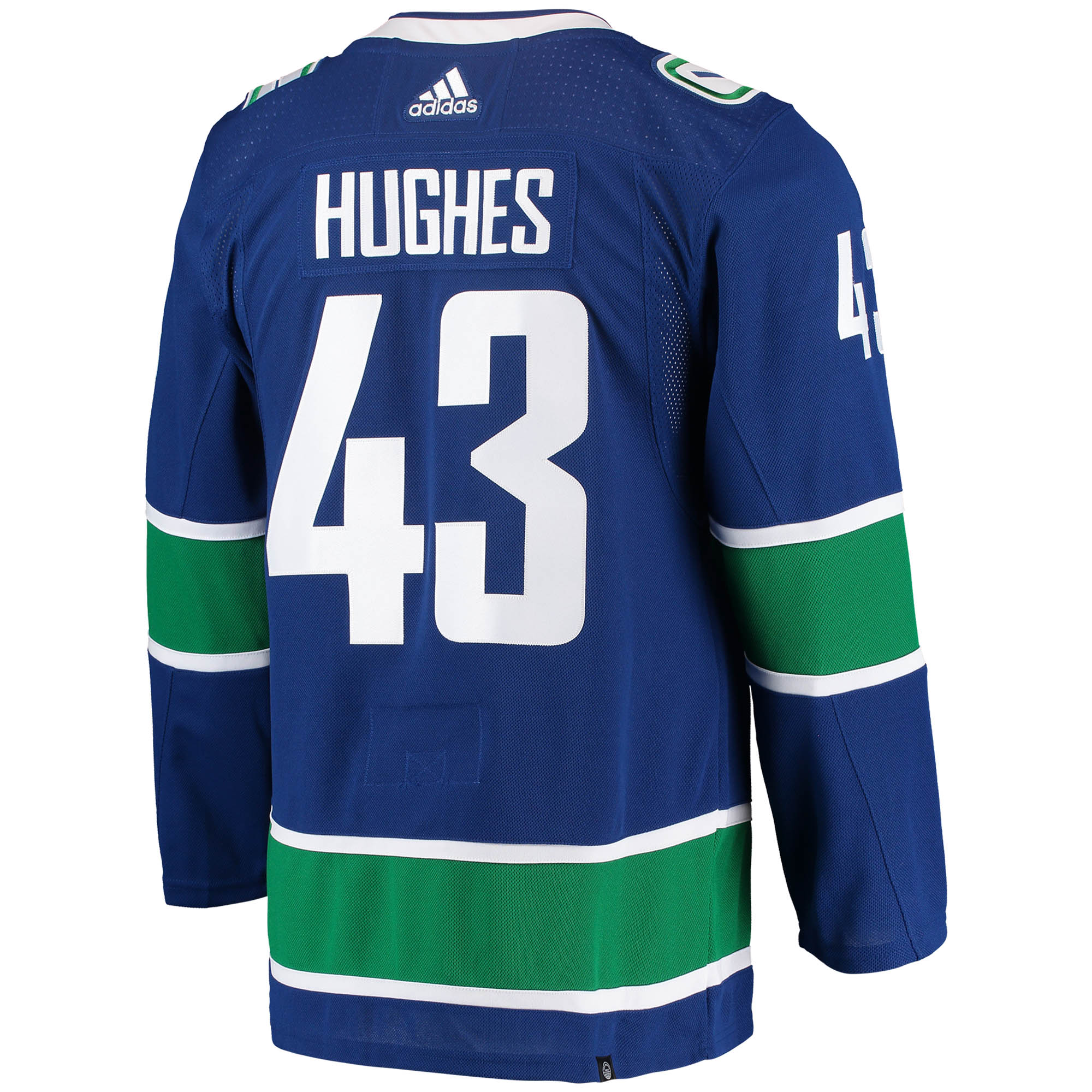 Quinn Hughes Vancouver Canucks adidas Home Primegreen Authentic Pro Player Jersey - Blue - vstockx