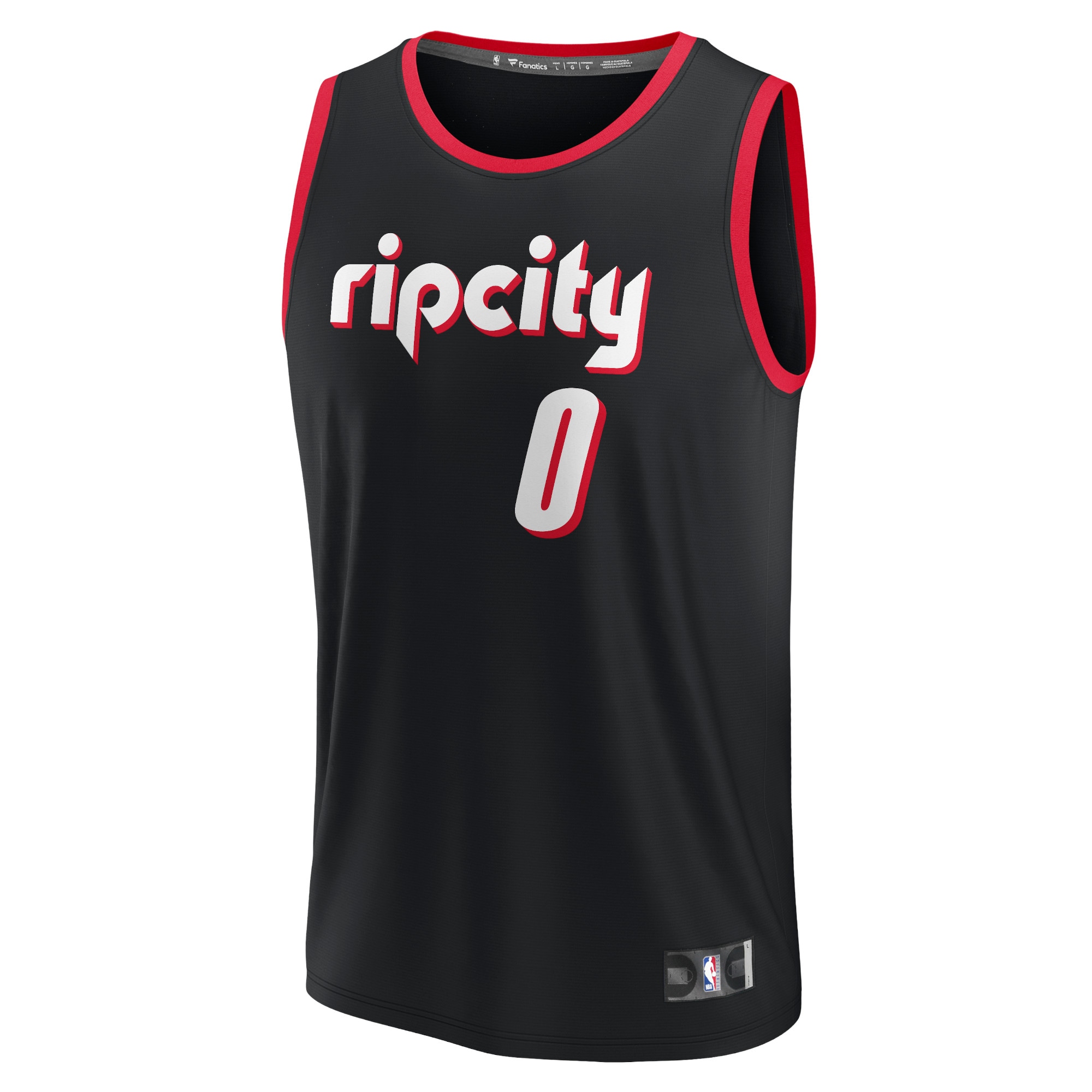 Damian Lillard Portland Trail Blazers Fanatics Branded 2021/22 Fast Break Replica Jersey - City Edition - Black - vstockx