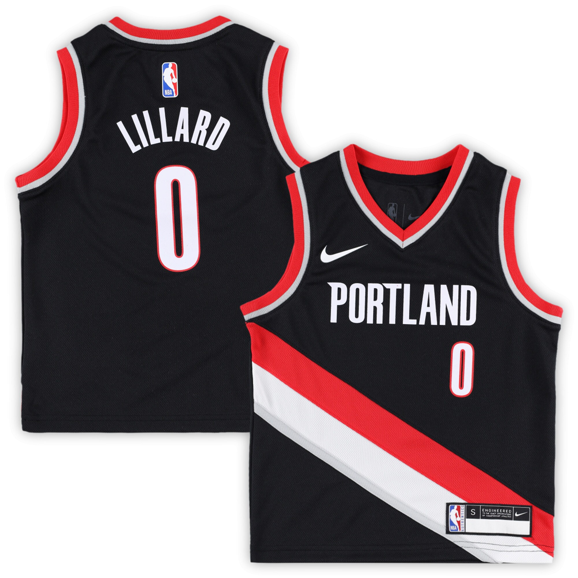 Damian Lillard Portland Trail Blazers Nike Preschool Swingman Player Jersey - Icon Edition - Black - vstockx