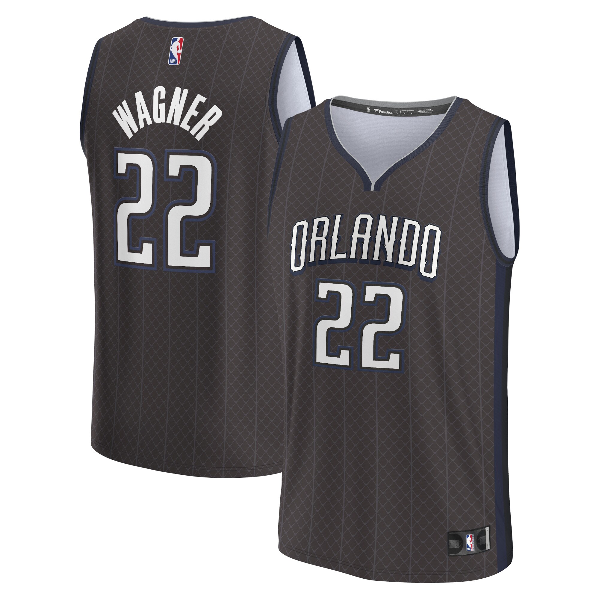 Franz Wagner Orlando Magic Fanatics Branded 2022/23 Fastbreak Jersey - City Edition - Black - vstockx