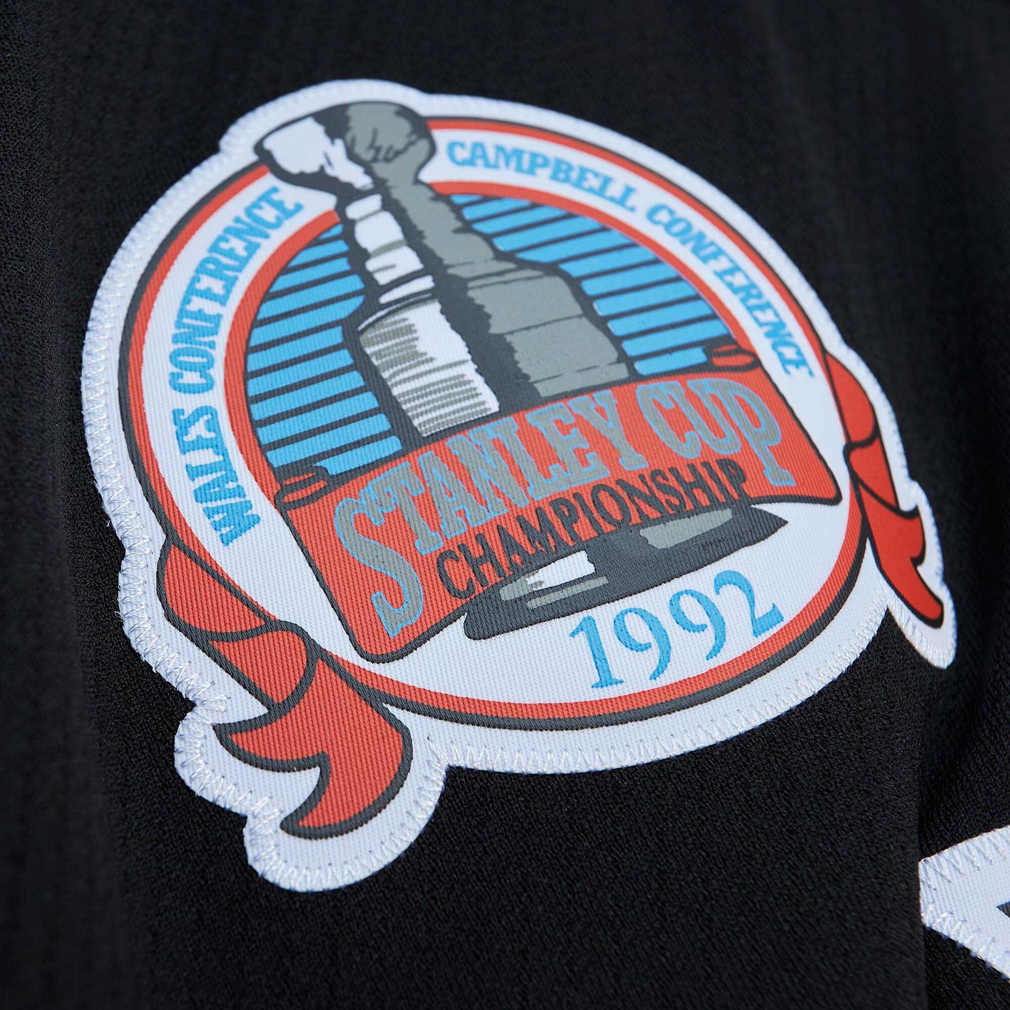 Mario Lemieux Pittsburgh Penguins Mitchell & Ness 1991/92 Captain Patch Blue Line Player Jersey - Black - vstockx