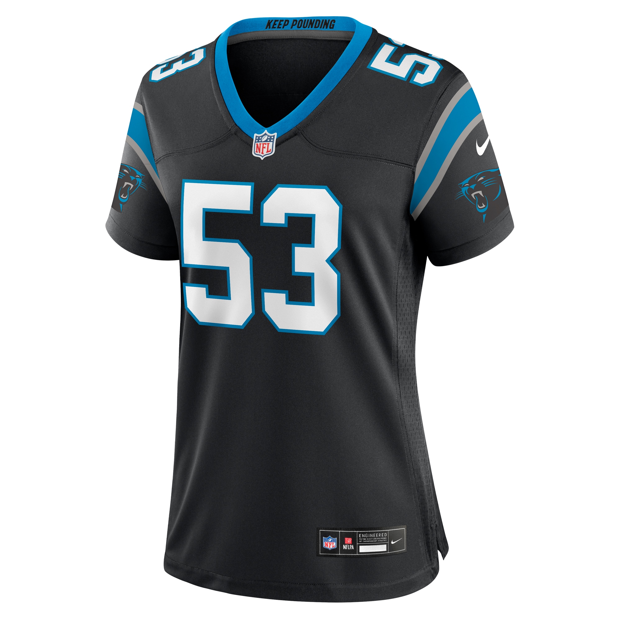 Claudin Cherelus Carolina Panthers Nike Women's Team Game Jersey - Black - vstockx
