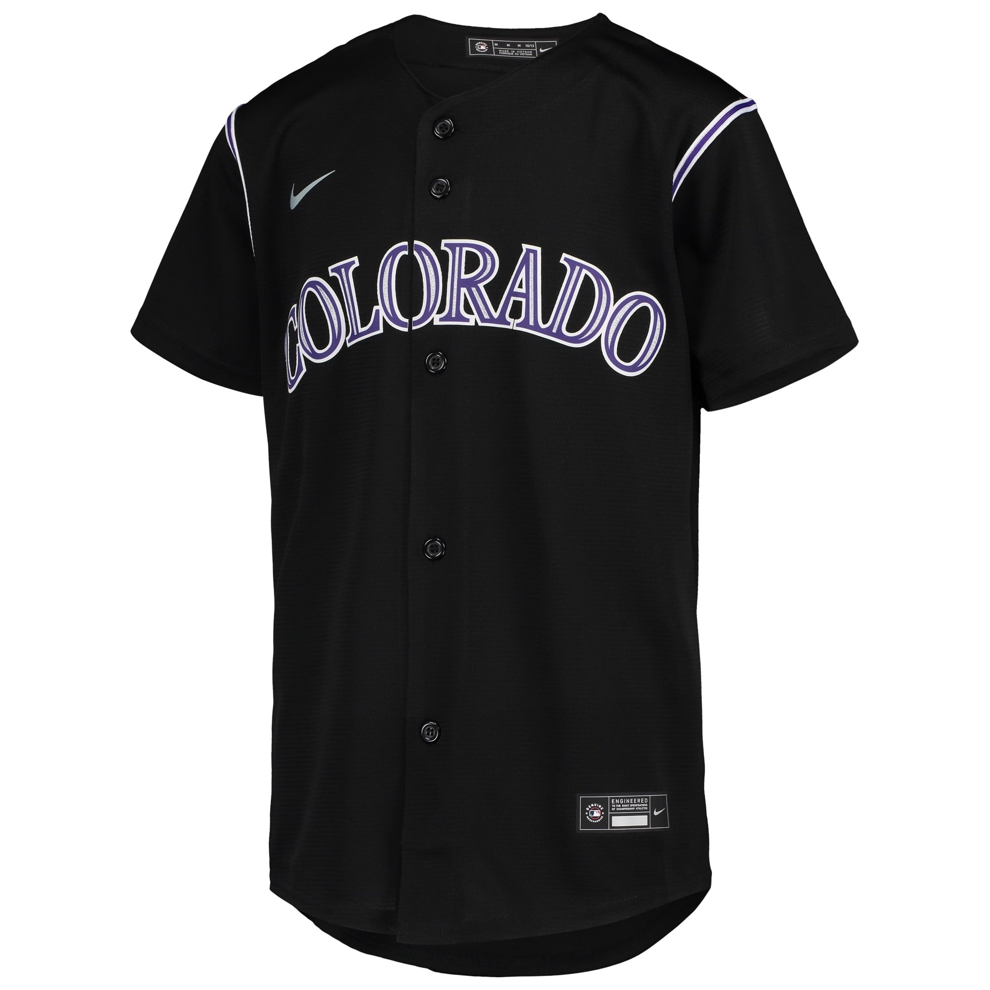 Youth Nike Black Colorado Rockies Alternate Replica Team Jersey - vstockx