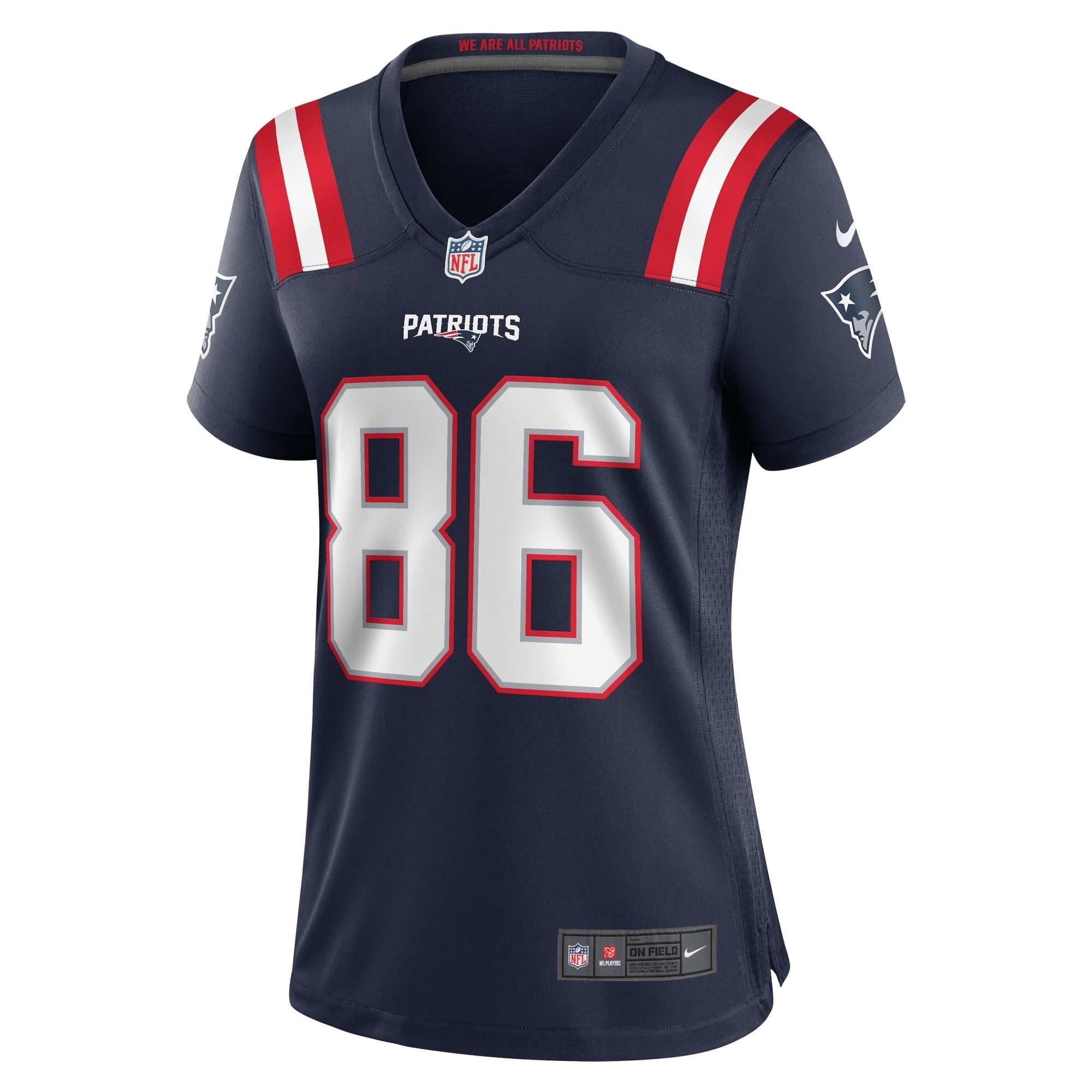 Women's Nike Lynn Bowden Jr. Navy New England Patriots Home Game Player Jersey - vstockx