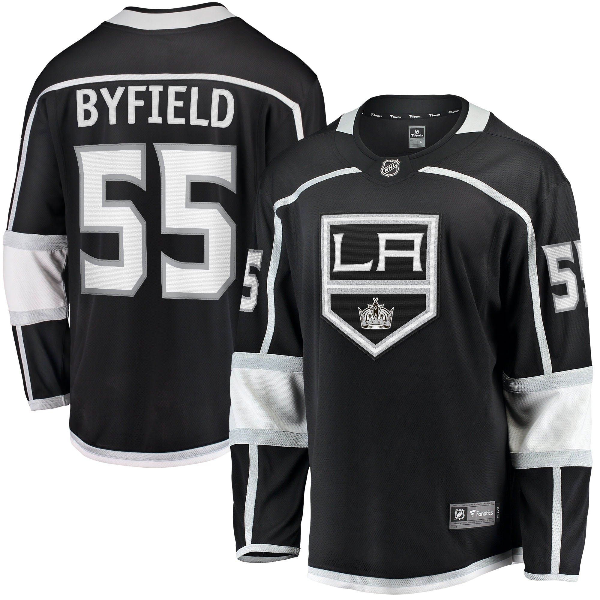 Men's Fanatics Branded Quinton Byfield Black Los Angeles Kings Home Team Breakaway Player Jersey - vstockx