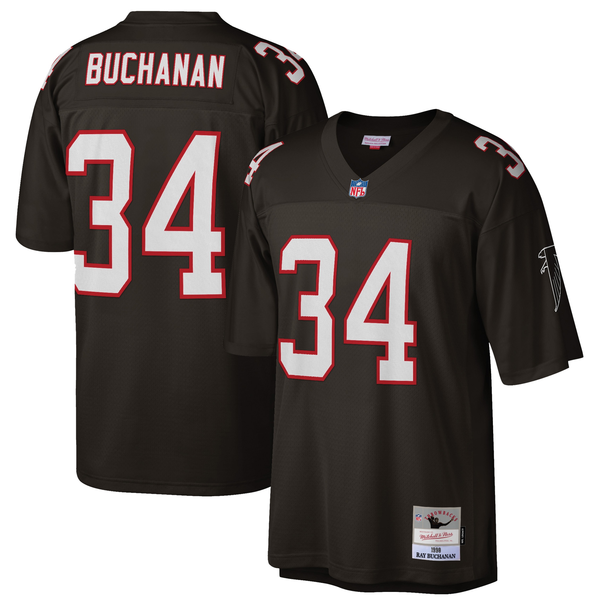 Ray Buchanan Atlanta Falcons Mitchell & Ness Retired Player Legacy Replica Jersey - Black - vstockx