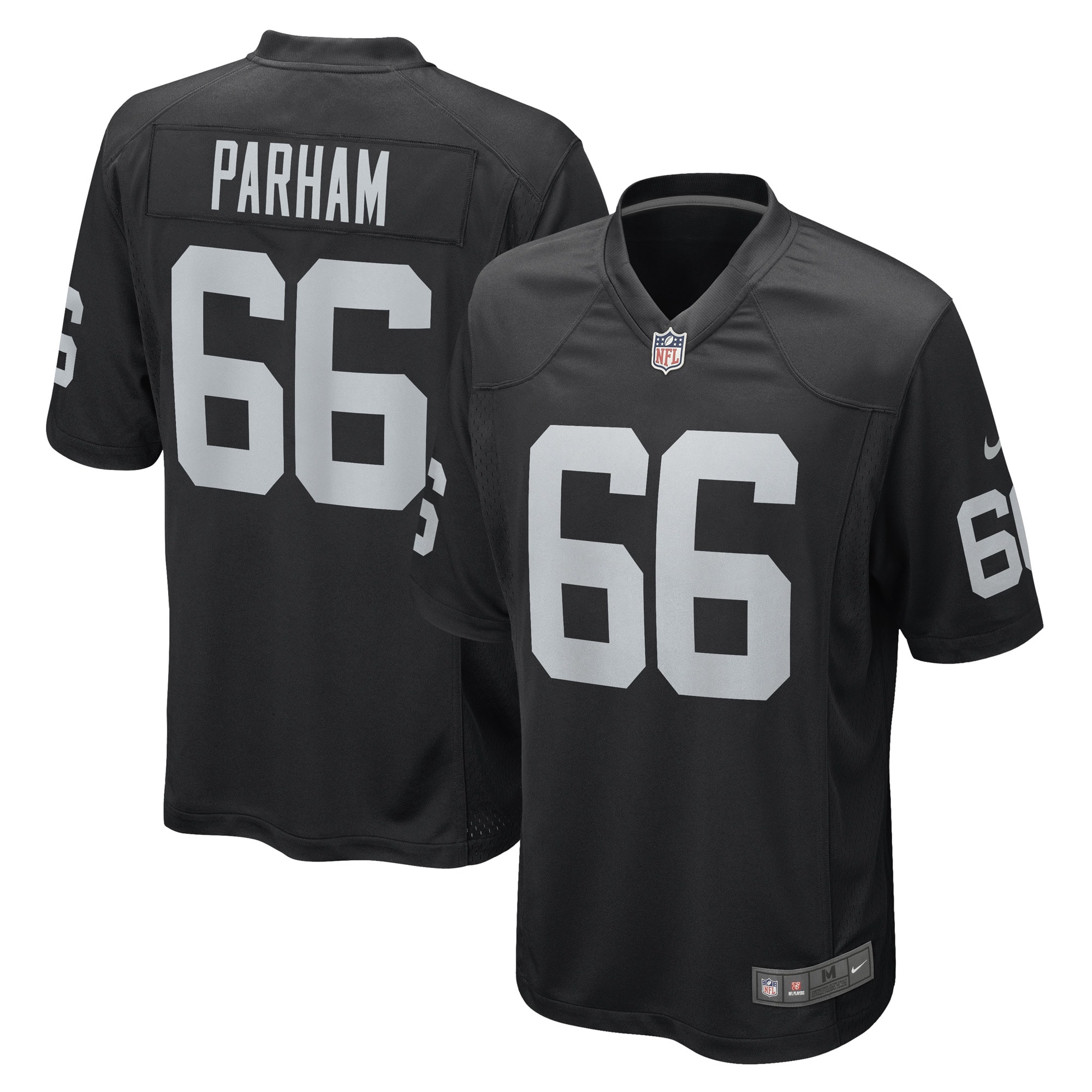 Dylan Parham Las Vegas Raiders Nike Game Player Jersey - Black - vstockx