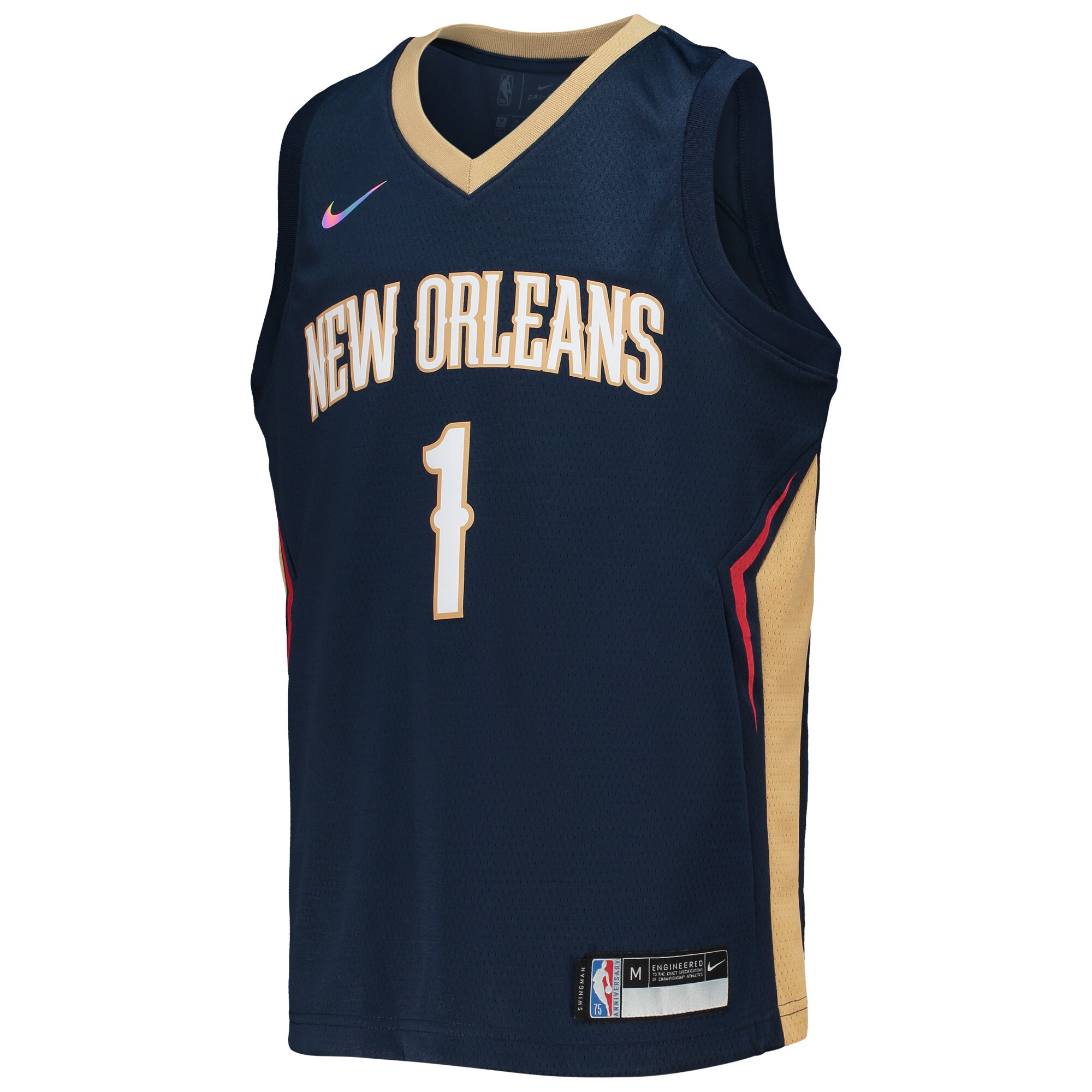 Zion Williamson New Orleans Pelicans Nike Youth 2021/22 Diamond Swingman Jersey - Icon Edition - Navy - vstockx