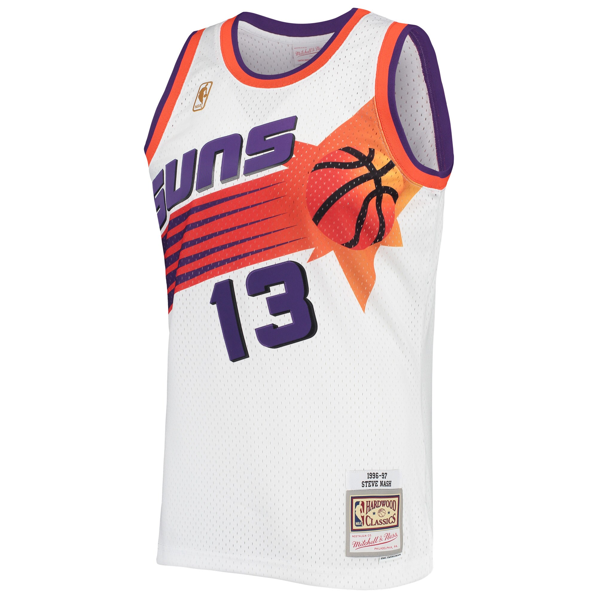 Steve Nash Phoenix Suns Mitchell & Ness 2001/02 Hardwood Classics Swingman Jersey - White - vstockx
