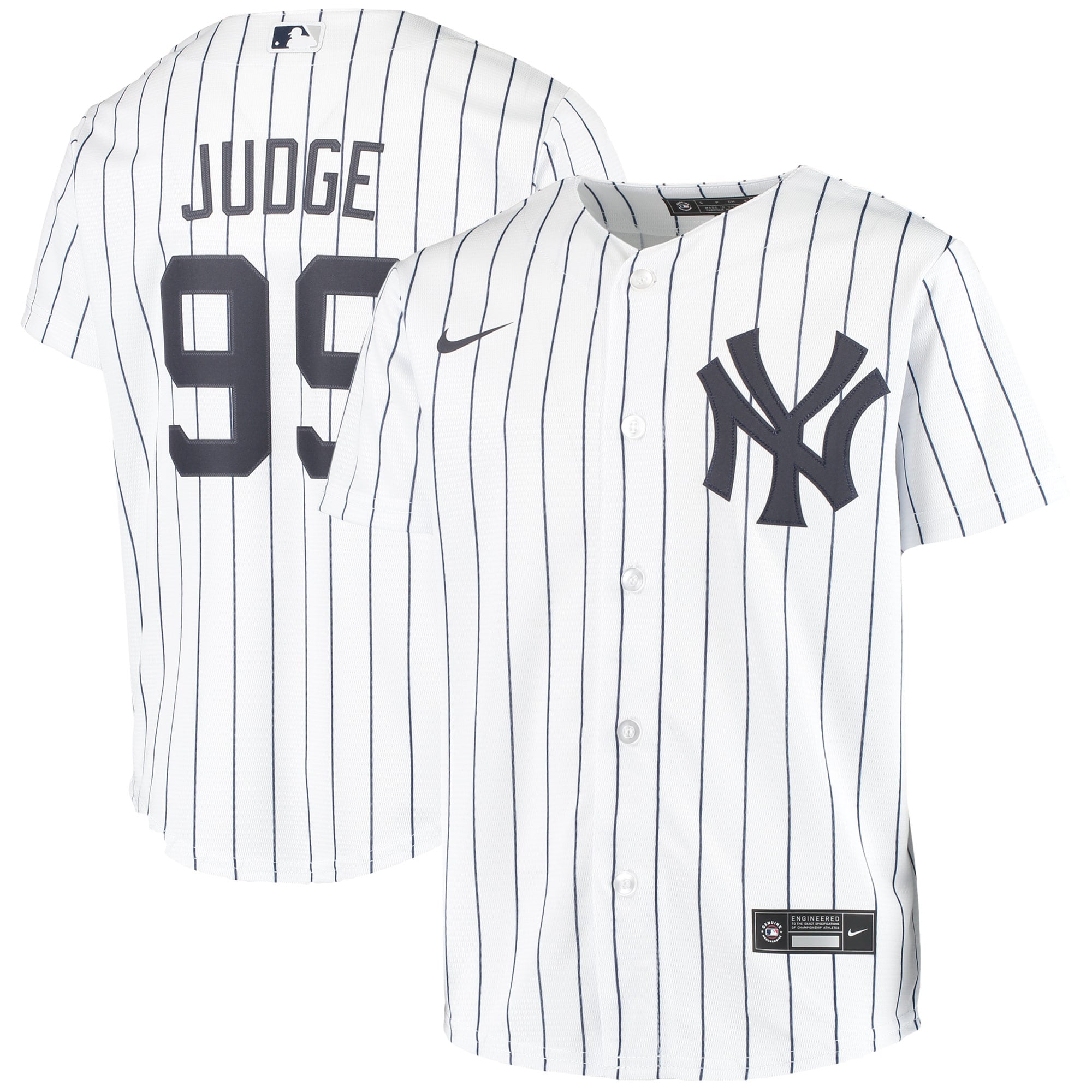 Aaron Judge New York Yankees Nike Youth Alternate Replica Player Jersey - White - vstockx